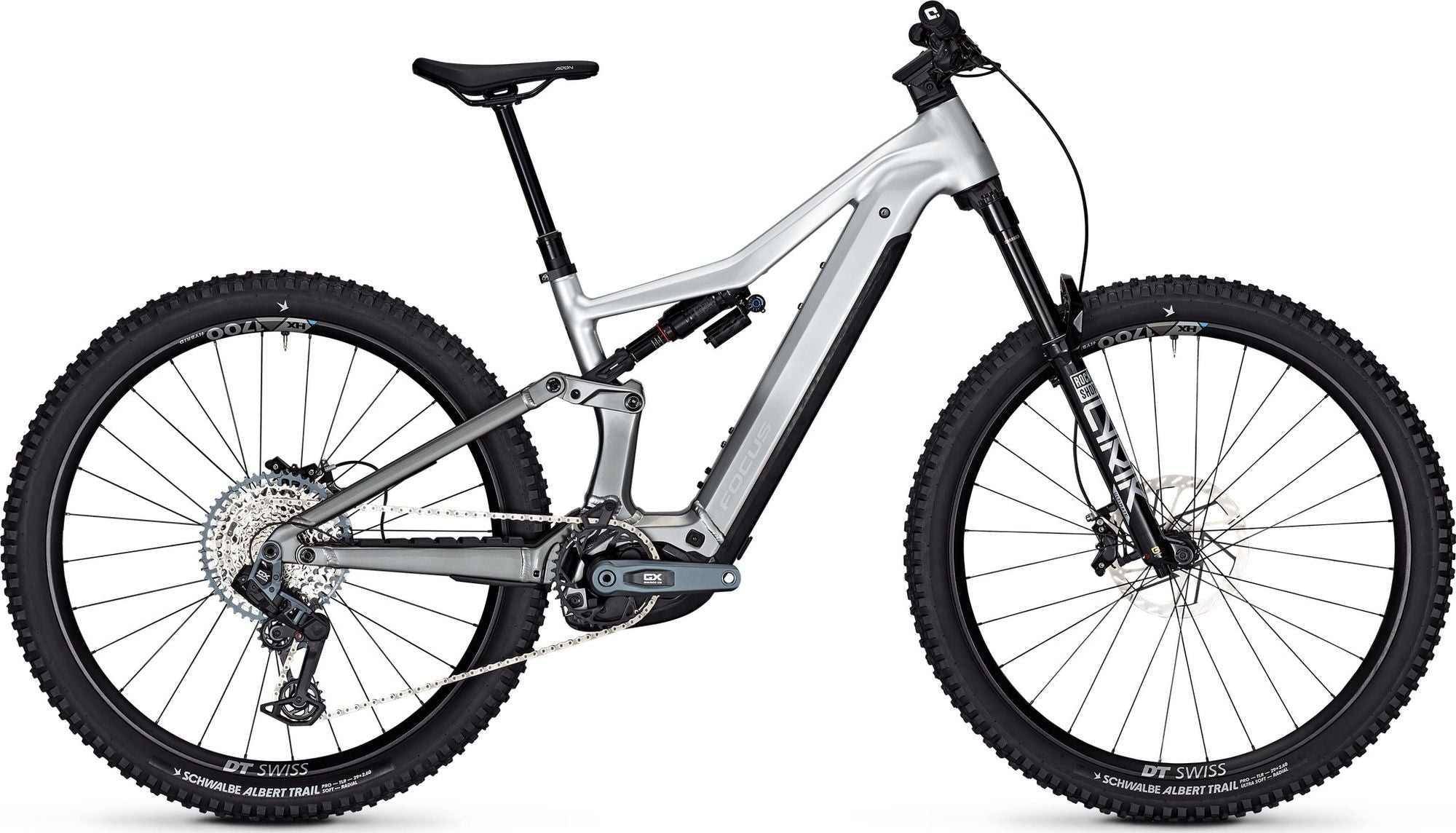 VTT Électrique Tout-Suspendu Focus JAM² 6.0 Sram GX AXS T-Type 12V 600Wh 29'' Argent 2025