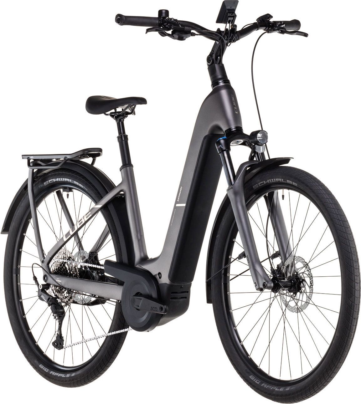 VTC Électrique Cube Kathmandu Hybrid Pro 800 Easy Entry Shimano Cues 11V 800 Wh 700 mm Gris Slab 2025