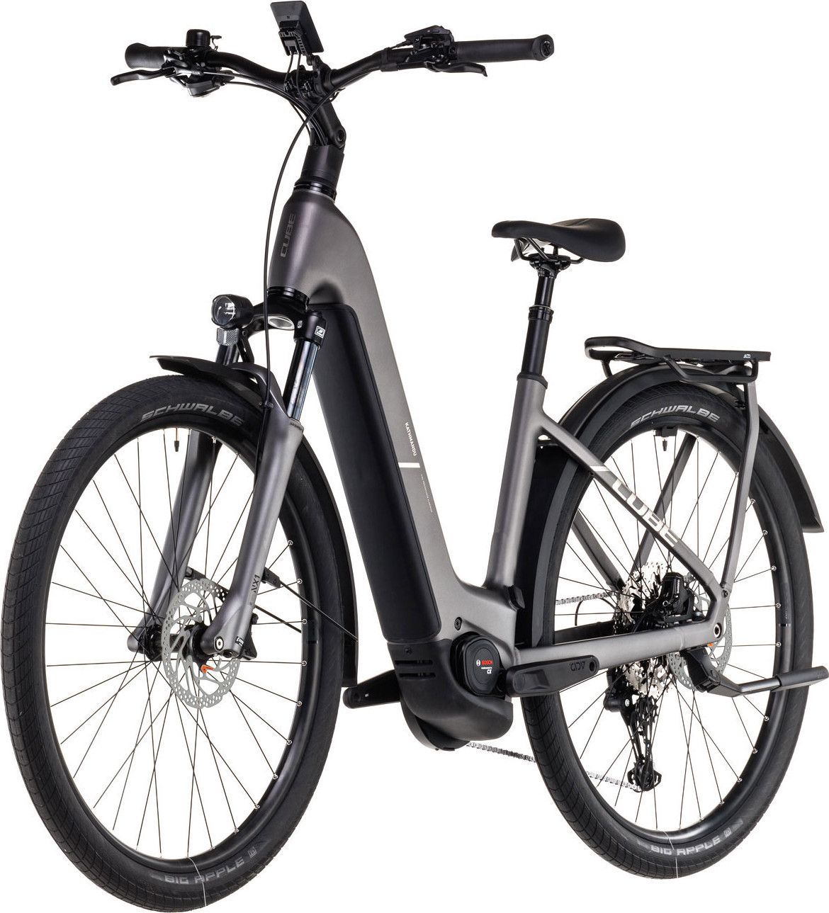 VTC Électrique Cube Kathmandu Hybrid Pro 800 Easy Entry Shimano Cues 11V 800 Wh 700 mm Gris Slab 2025