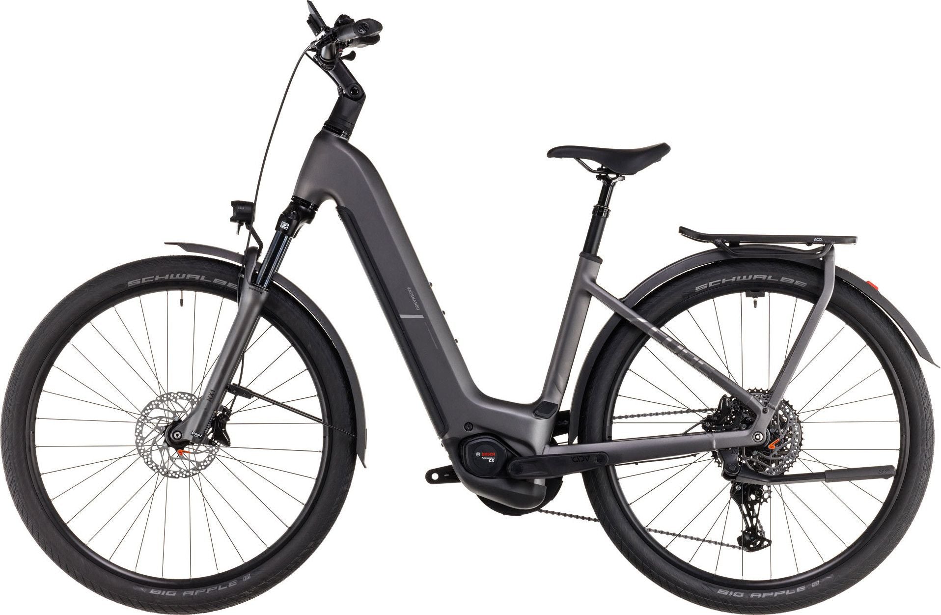 VTC Électrique Cube Kathmandu Hybrid Pro 800 Easy Entry Shimano Cues 11V 800 Wh 700 mm Gris Slab 2025