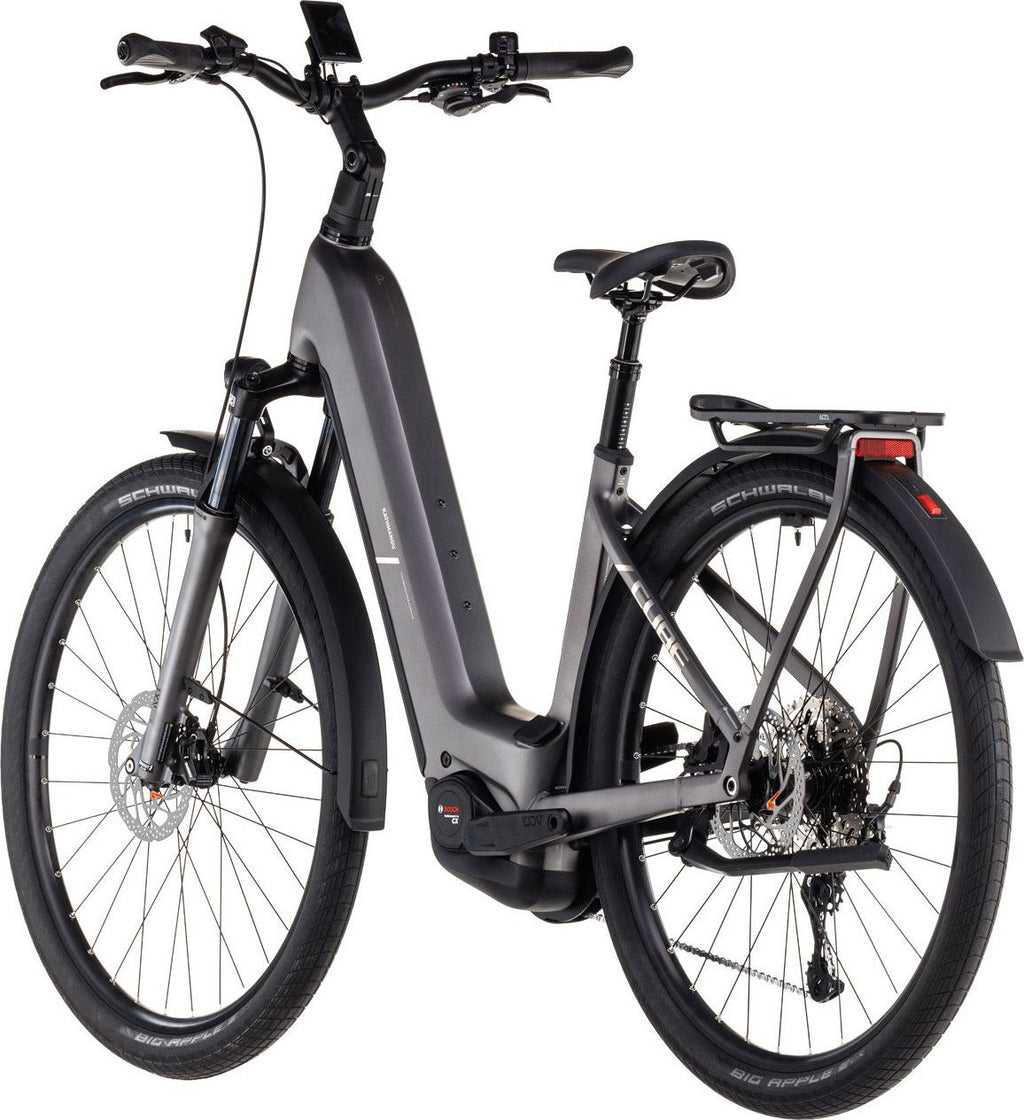 VTC Électrique Cube Kathmandu Hybrid Pro 800 Easy Entry Shimano Cues 11V 800 Wh 700 mm Gris Slab 2025