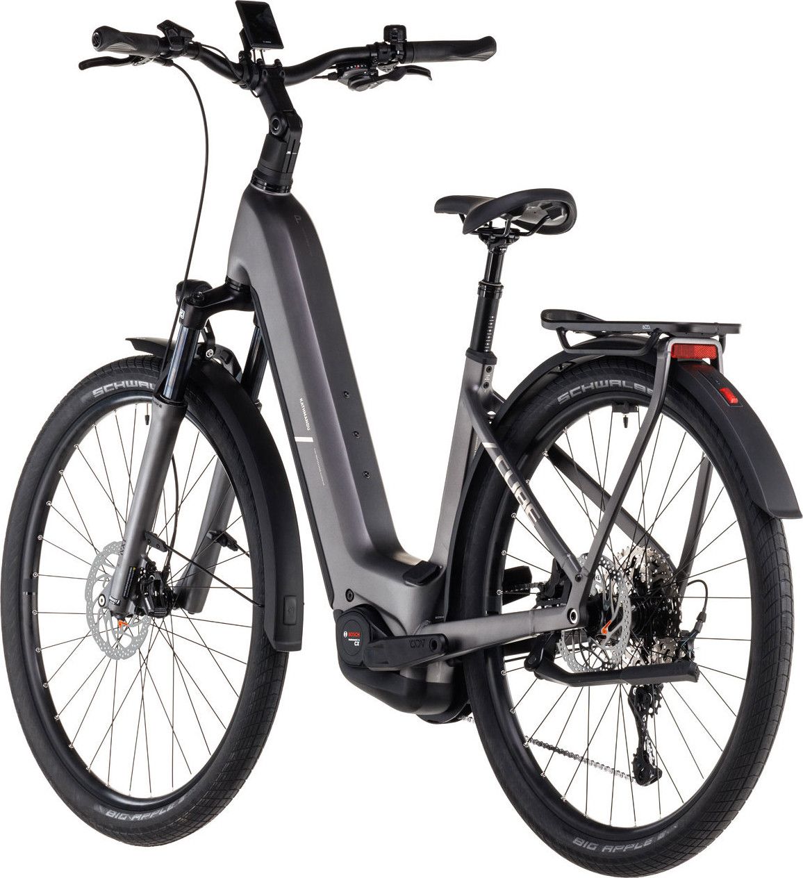 VTC Électrique Cube Kathmandu Hybrid Pro 800 Easy Entry Shimano Cues 11V 800 Wh 700 mm Gris Slab 2025