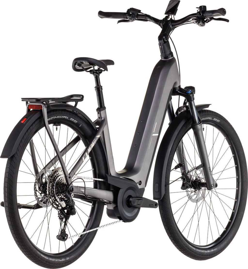 VTC Électrique Cube Kathmandu Hybrid Pro 800 Easy Entry Shimano Cues 11V 800 Wh 700 mm Gris Slab 2025