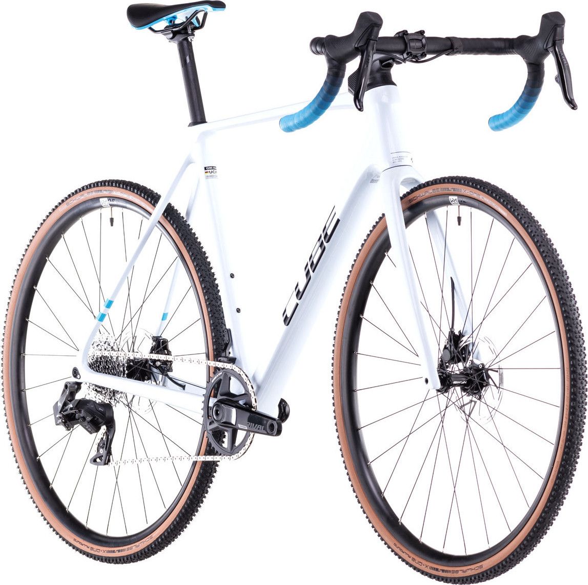 Vélo de Cyclocross Cube Cross Race C:62 Race Sram Rival XPLR eTap AXS 12V 700 mm Blanc Polar 2025