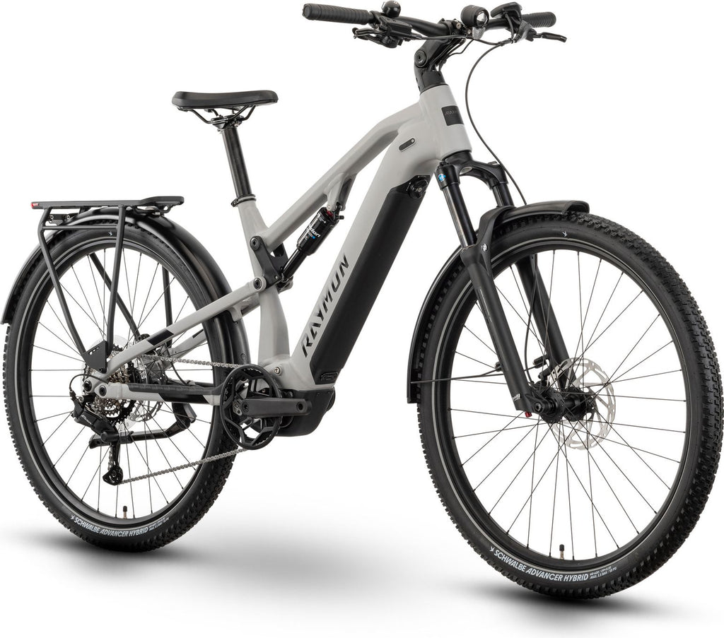 VTC Électrique Tout-suspendu Raymon CrossRay Shimano Essa 8V 720Wh 29'' Gris