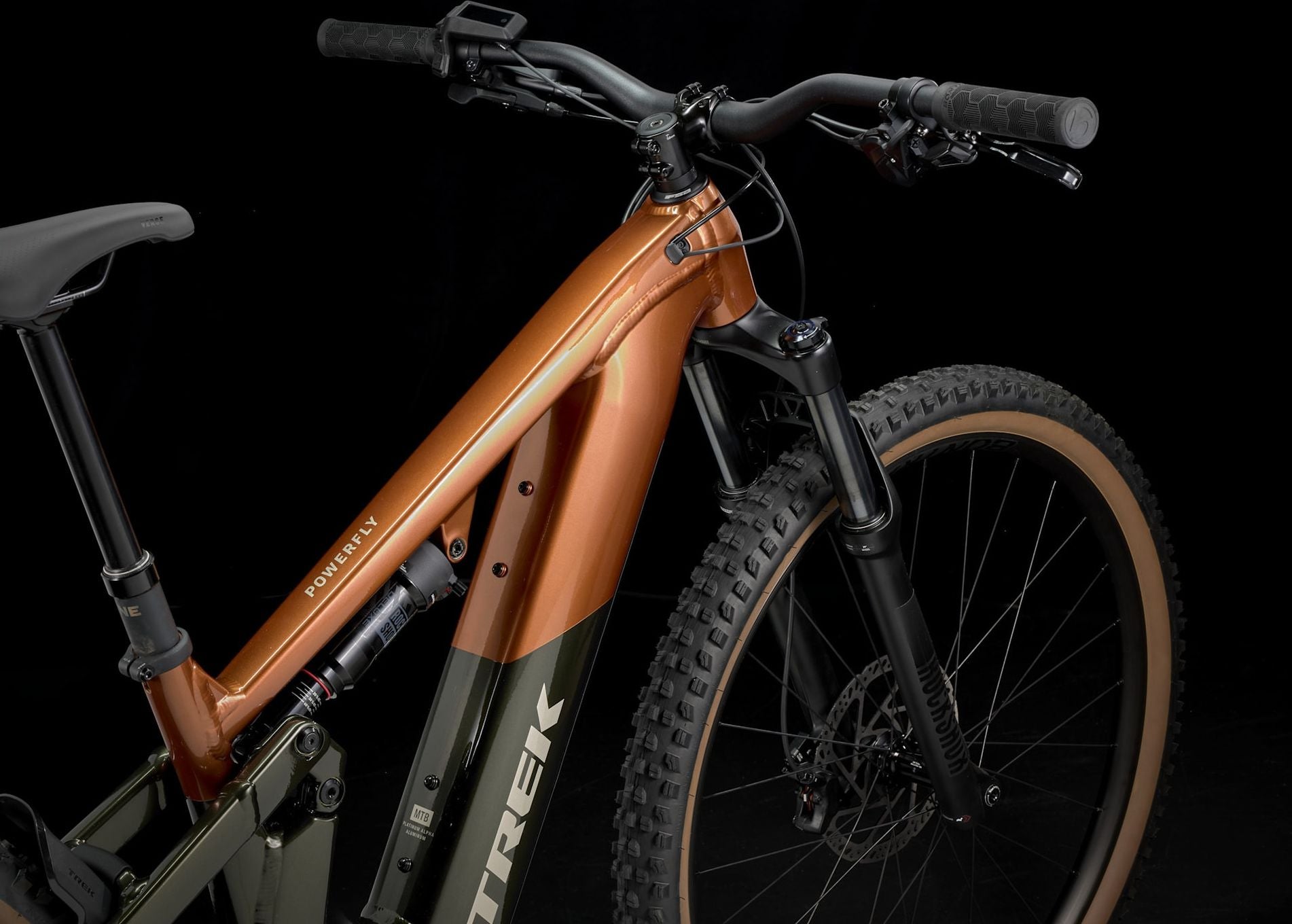 VTT Électrique Tout-Suspendu Trek Powerfly+ FS 4 10V 600Wh Bosch 120 Nm 27.5'' Orange/Vert Gén. 4