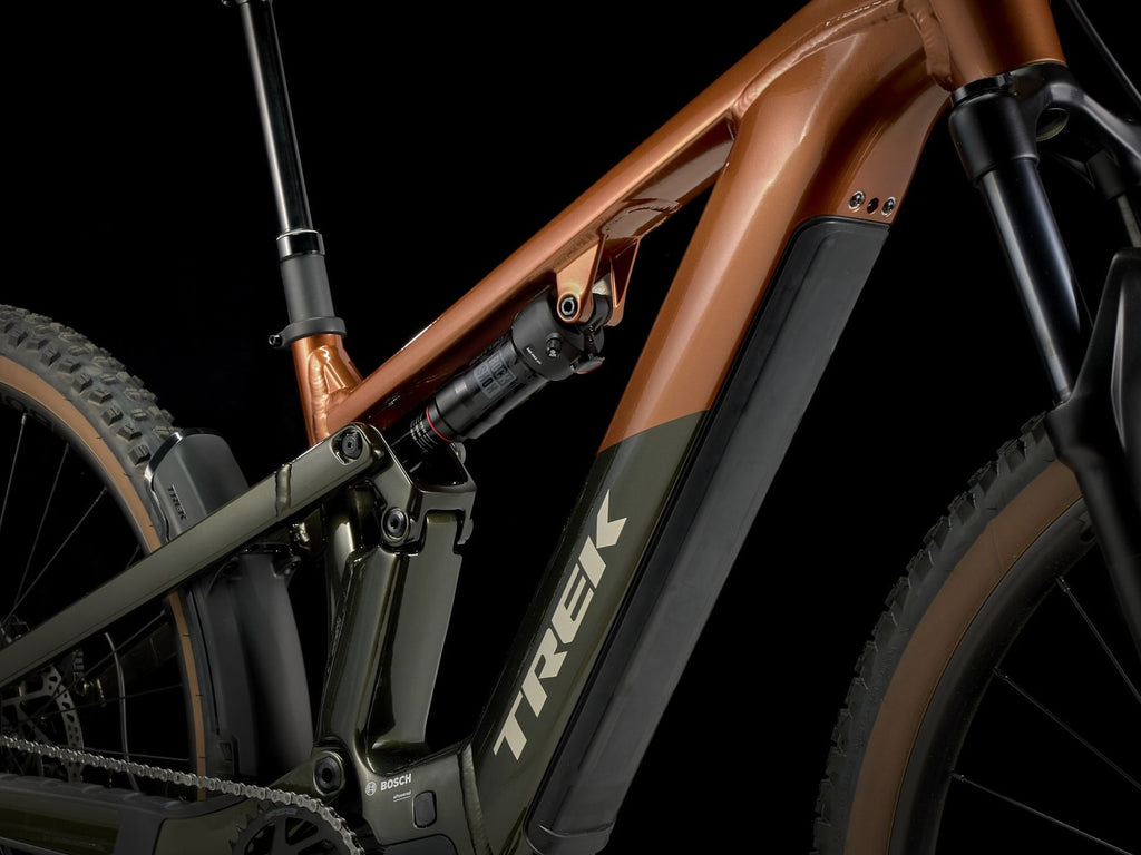 VTT Électrique Tout-Suspendu Trek Powerfly+ FS 4 10V 600Wh Bosch 120 Nm 27.5'' Orange/Vert Gén. 4