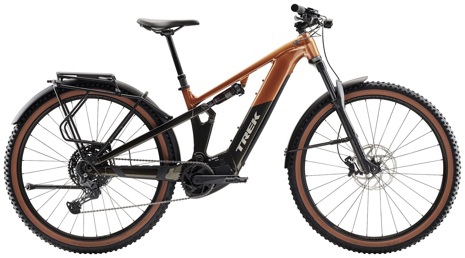 VTT Électrique Tout-Suspendu Trek Powerfly+ FS 4 EQ 10V 600Wh Bosch 120 Nm 29'' Orange/Vert Gén. 4