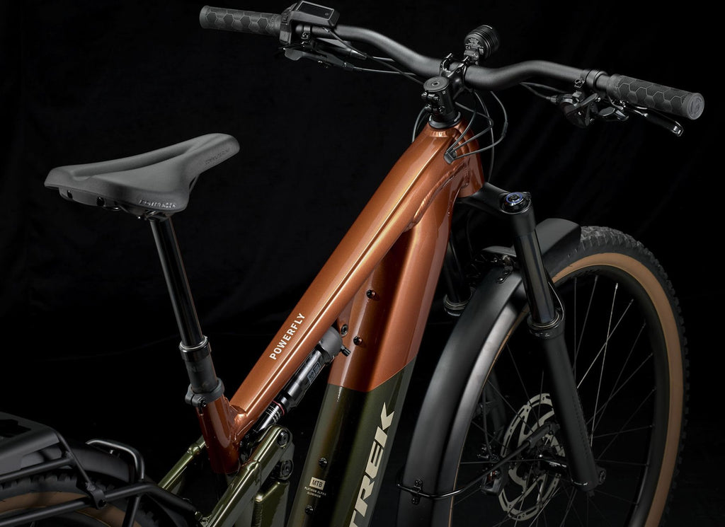 VTT Électrique Tout-Suspendu Trek Powerfly+ FS 4 EQ 10V 600Wh Bosch 120 Nm 27.5'' Orange/Vert Gén. 4