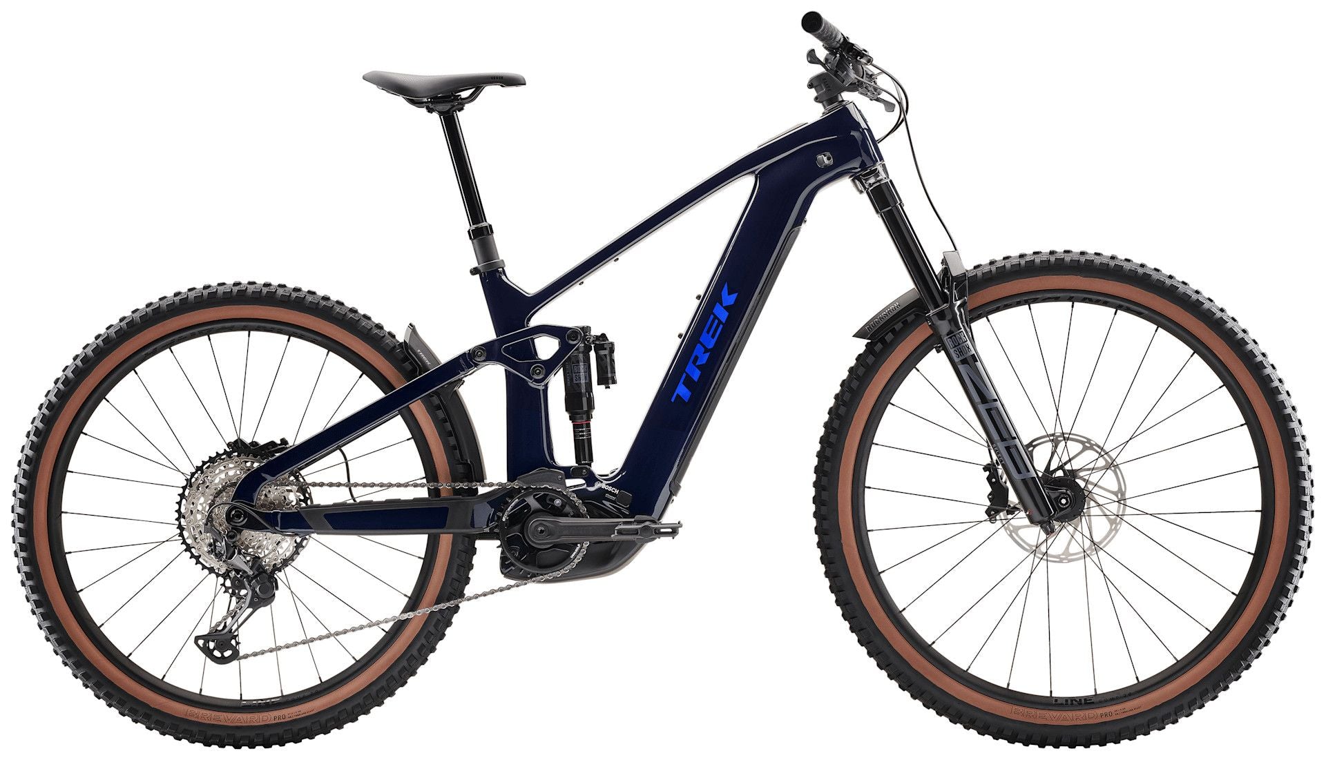 VTT Électrique Tout-Suspendu Trek Rail+ 9.7 12V 800Wh Bosch 120 Nm MX (29/27.5'') Bleu Gén. 5