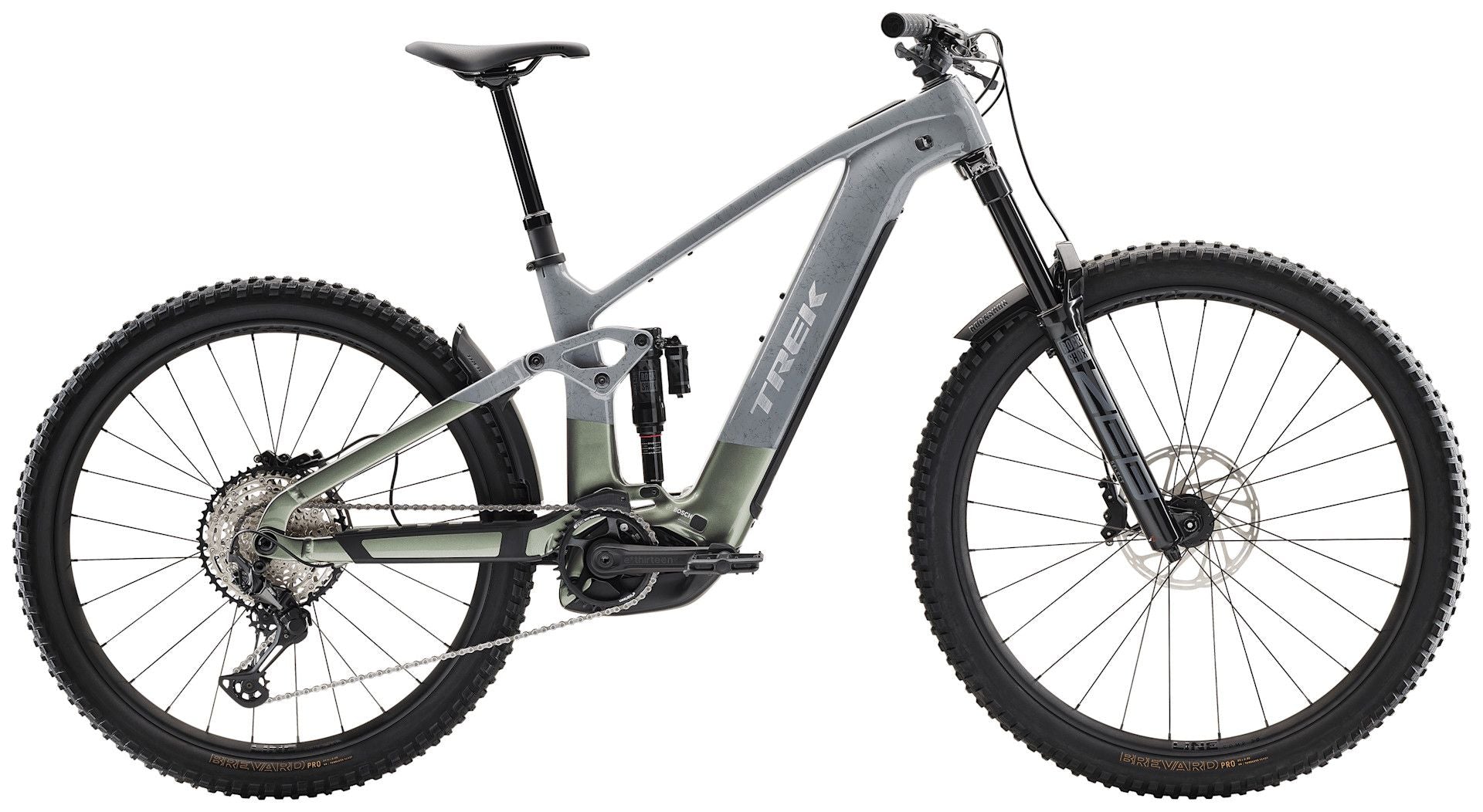 VTT Électrique Tout-Suspendu Trek Rail+ 9.7 12V 800Wh Bosch 120 Nm MX (29/27.5'') Gris/Vert Gén. 5