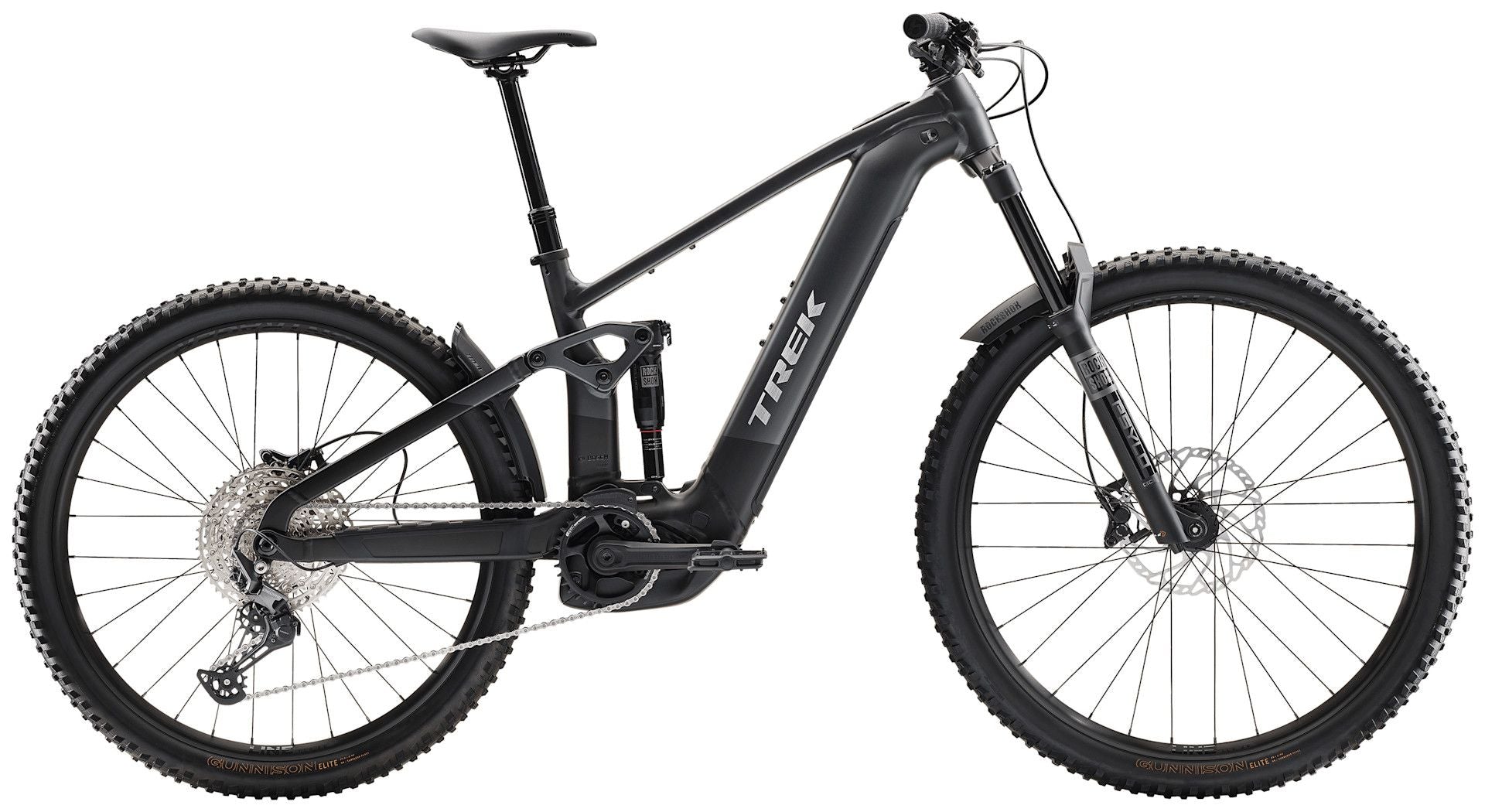 VTT Électrique Tout-Suspendu Trek Rail+ 5 12V 800Wh Bosch 120 Nm MX (29/27.5'') Gris Gén. 5