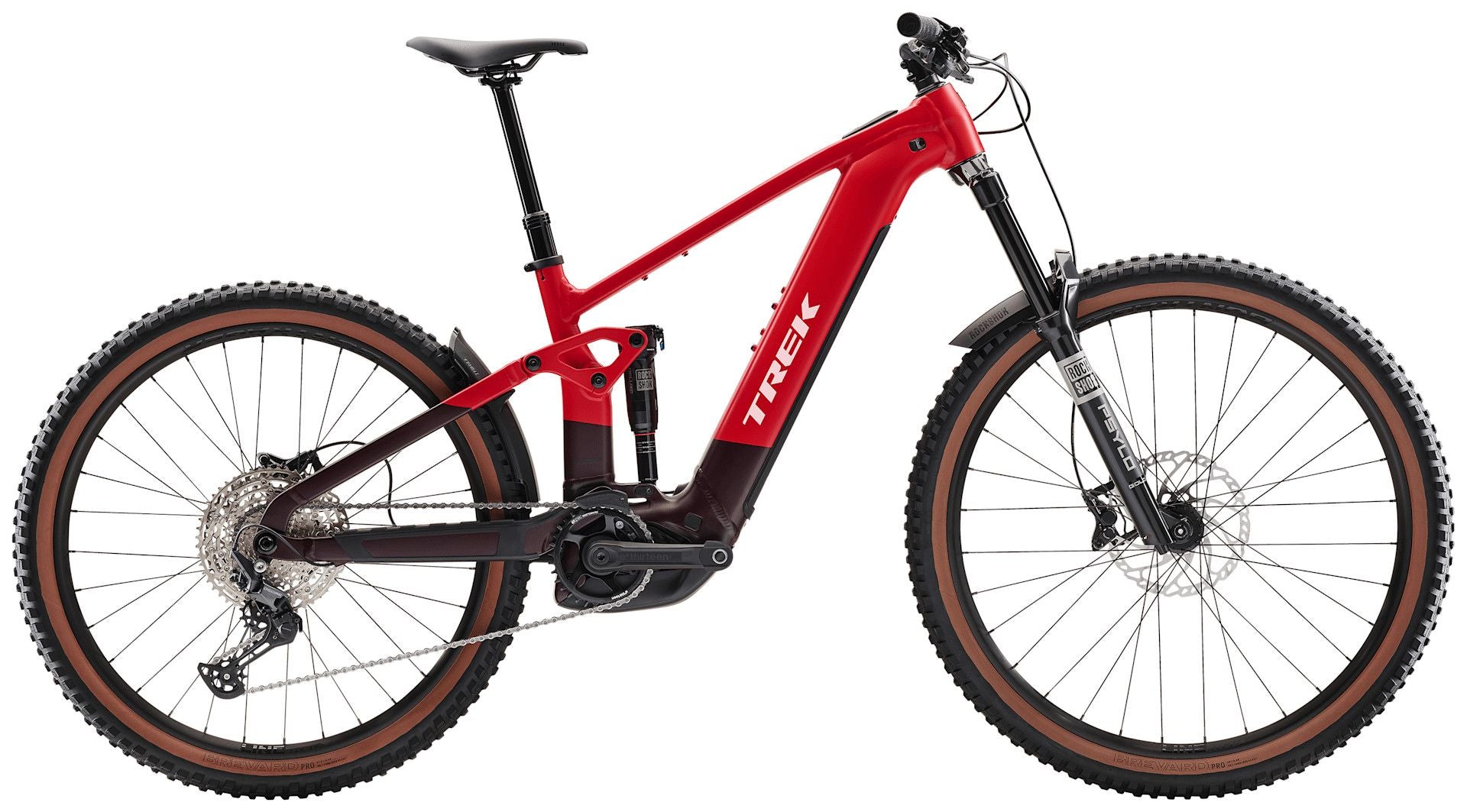 VTT Électrique Tout-Suspendu Trek Rail+ 5 12V 800Wh Bosch 120 Nm MX (29/27.5'') Rouge Gén. 5