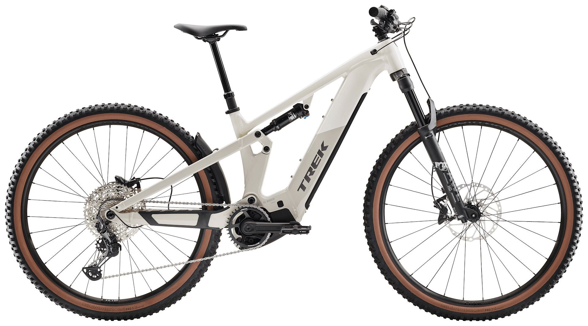 VTT Électrique Tout-Suspendu Trek Powerfly+ FS 6 12V 800Wh Bosch 120 Nm 27.5'' Beige Gén. 4