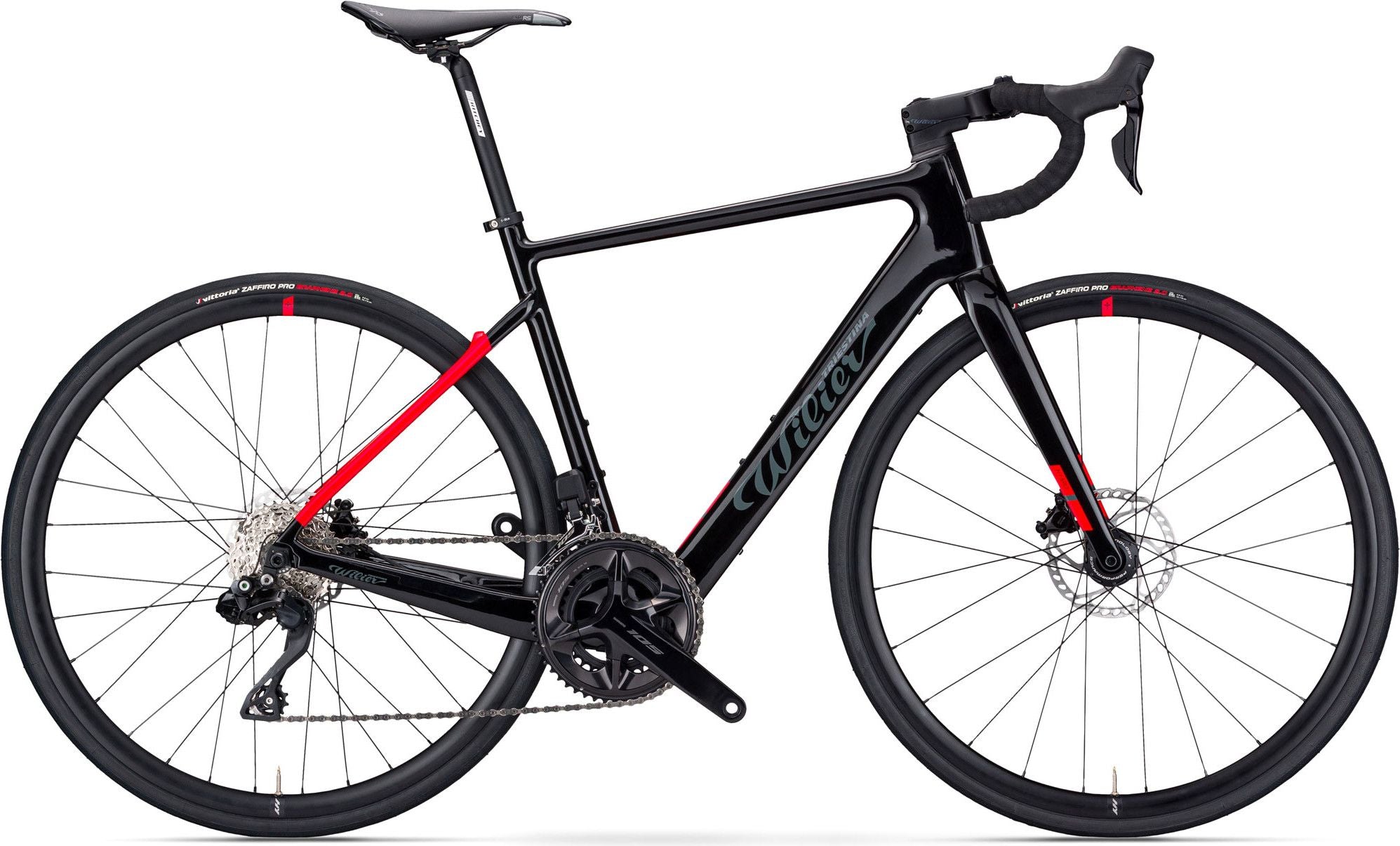 Vélo de Route Électrique Wilier Triestina Garda Hybrid Shimano 105 Di2 12V 250 Wh 700 mm Noir Rouge