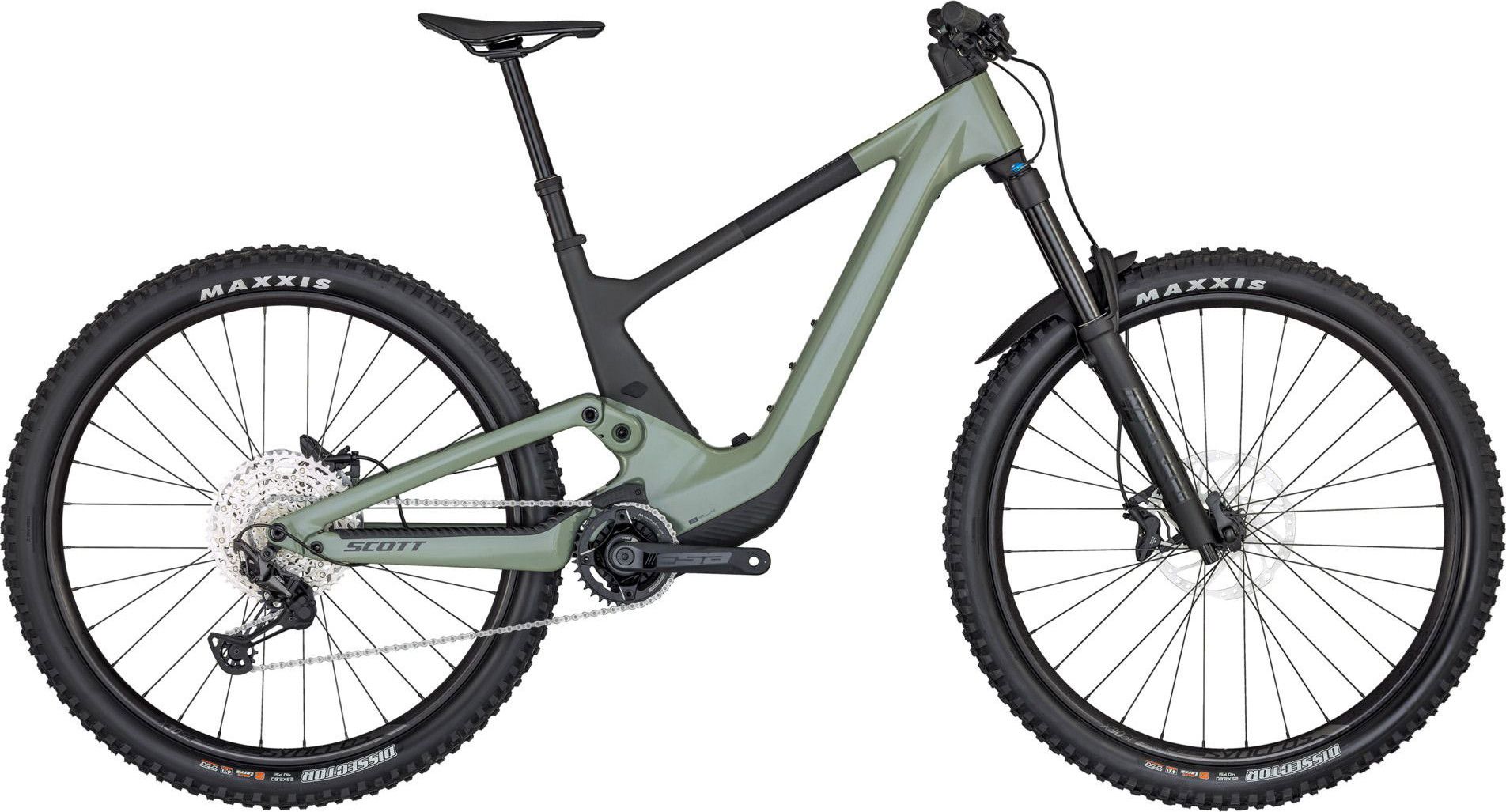 VTT Électrique Tout-Suspendu Scott Voltage eRIDE 910 12V 360 Wh TQ 50 Nm 29'' Vert 2025 - Vélo d'Exposition
