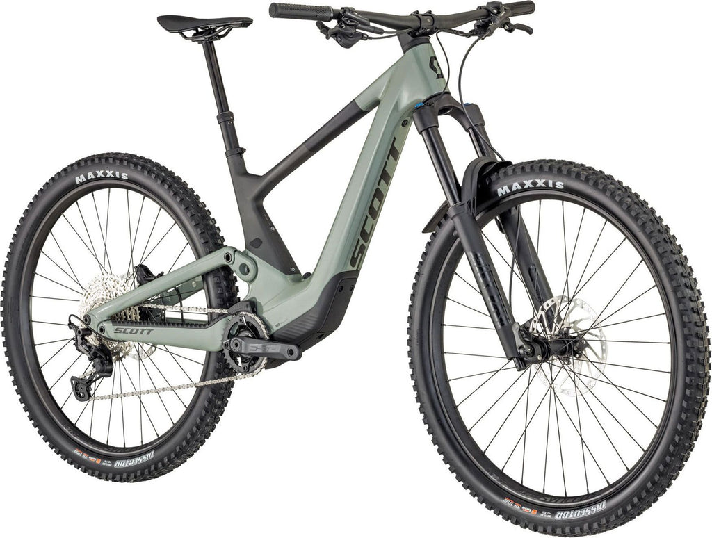 VTT Électrique Tout-Suspendu Scott Voltage eRIDE 910 12V 360 Wh TQ 50 Nm 29'' Vert 2025 - Vélo d'Exposition