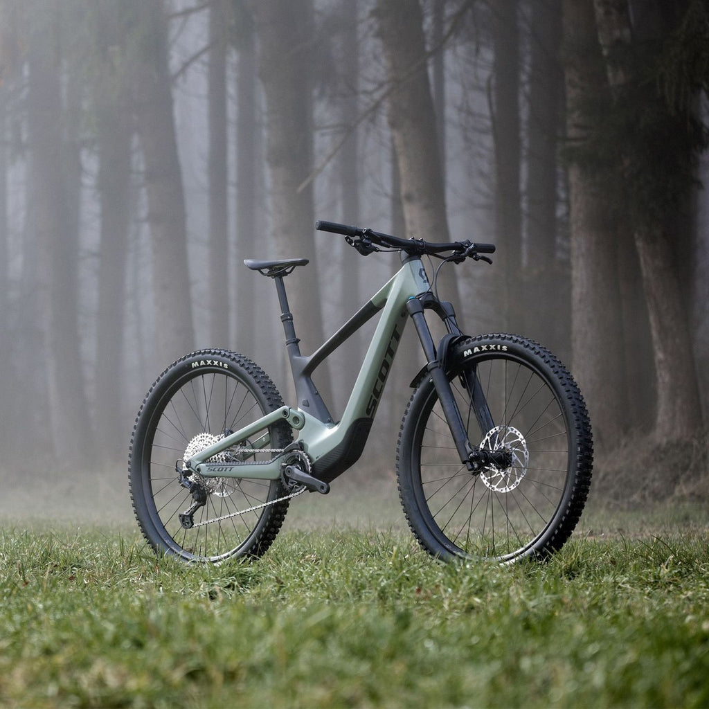 VTT Électrique Tout-Suspendu Scott Voltage eRIDE 910 12V 360 Wh TQ 50 Nm 29'' Vert 2025 - Vélo d'Exposition