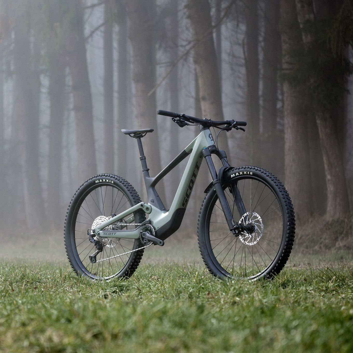 VTT Électrique Tout-Suspendu Scott Voltage eRIDE 910 12V 360 Wh TQ 50 Nm 29'' Vert 2025 - Vélo d'Exposition