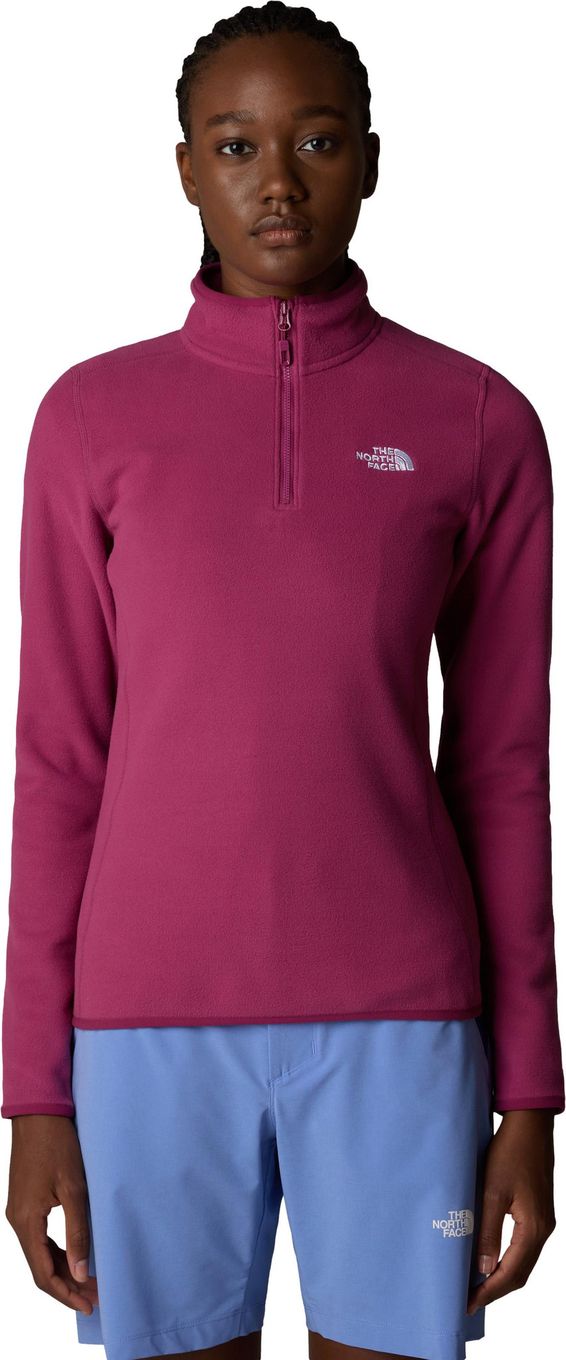 Polaire Femme The North Face 100 Glacier 1/4 Zip Rose T.S - Produit Reconditionné