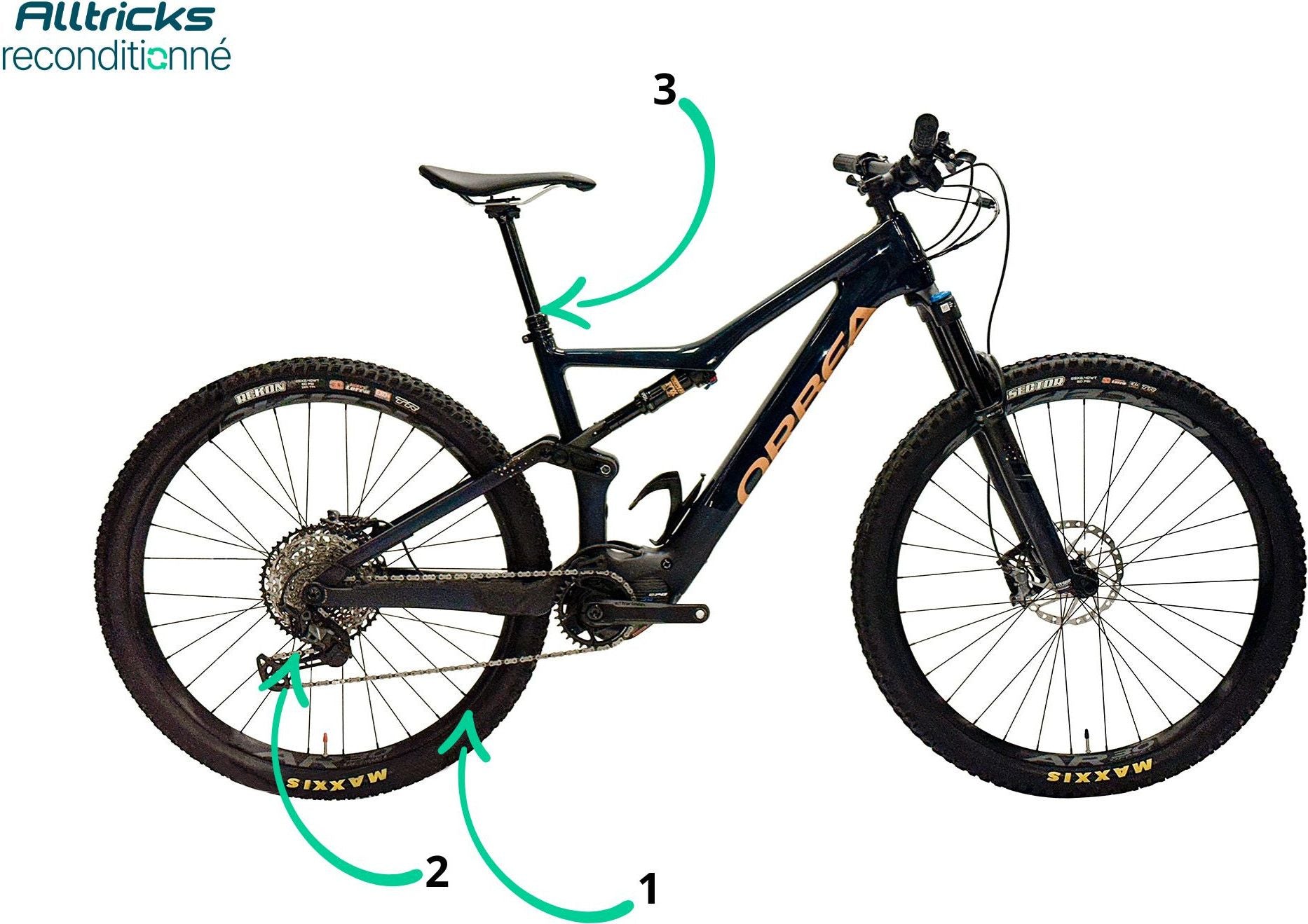 VTT Électrique Tout Suspendu Orbea Rise M20 Carbone Shimano SLX 12V 29' 360wh Bleu 2021 T.L 170/190cm - Produit Reconditionné