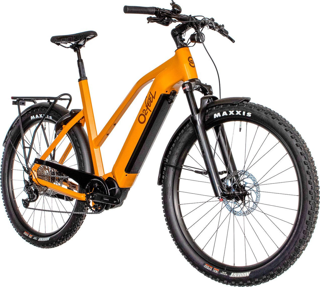 VTC Électrique O2 Feel Vern Urban Power 8.2 Mid Shimano Deore 10V 720 Wh 27.5'' Jaune Indiana