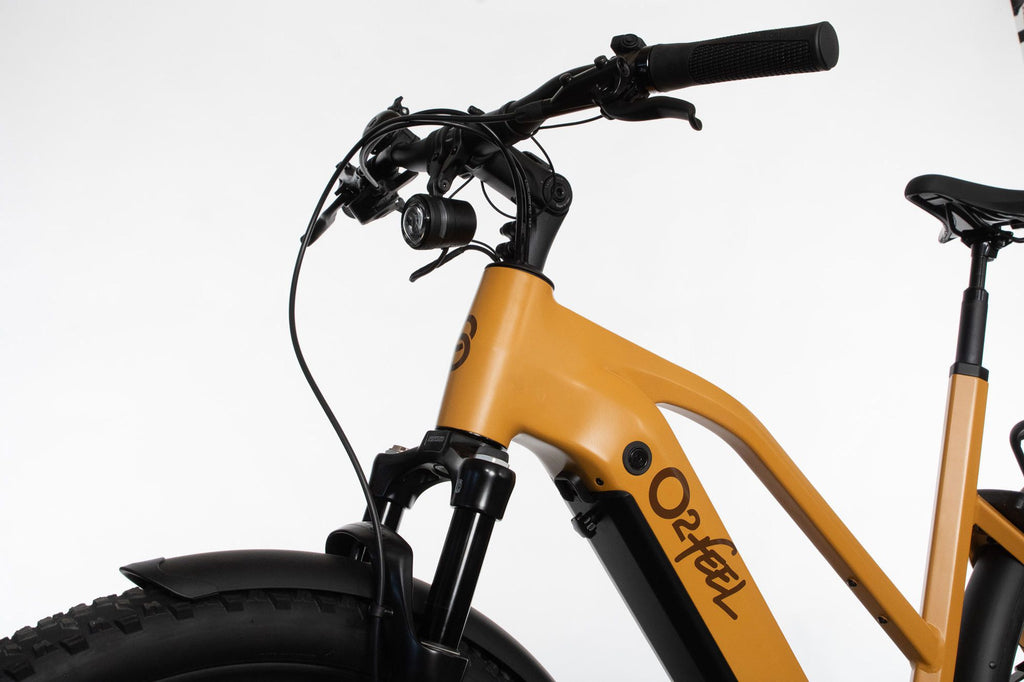 VTC Électrique O2 Feel Vern Urban Power 8.2 Mid Shimano Deore 10V 720 Wh 27.5'' Jaune Indiana