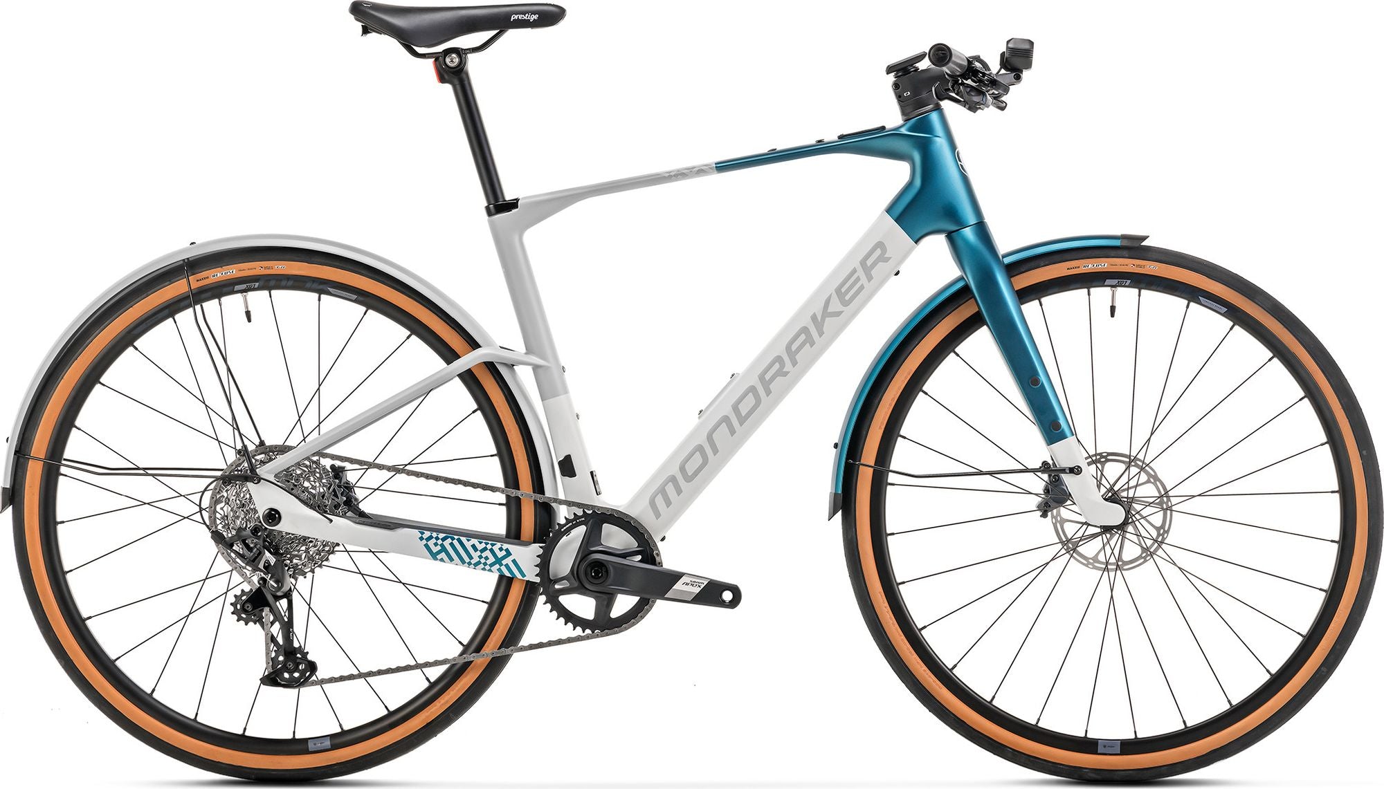 Vélo de Ville Électrique Mondraker Dusty X Sram Apex XPLR 12V 350 Wh 700 mm Gris/Bleu