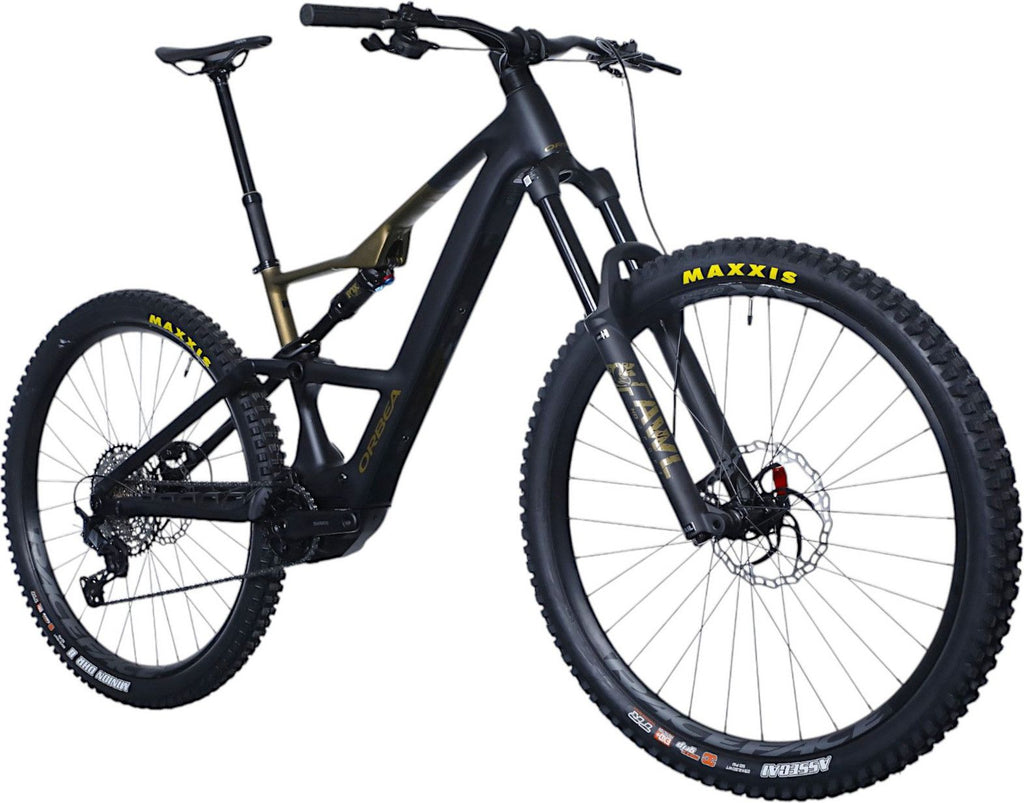 VTT Électrique Tout-Suspendu Orbea Rise LT H20 12V 630 Wh Shimano 85 Nm 29'' Noir Diamond Vert Splash Olive 2025