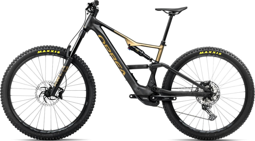 VTT Électrique Tout-Suspendu Orbea Rise LT H20 12V 630 Wh Shimano 85 Nm 29'' Noir Diamond Vert Splash Olive 2025