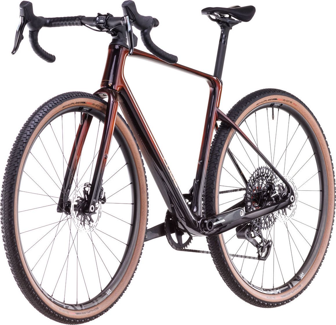 Vélo de Gravel Cube Nuroad C:62 SLX Sram Force eTap AXS/XX SL Eagle AXS 12V 700 mm Orange Violet Solareclipse 2025