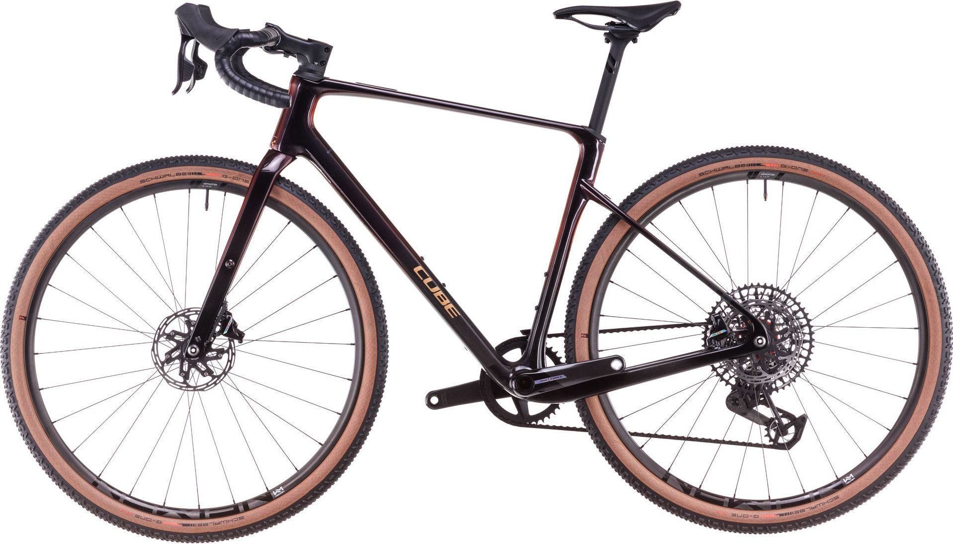 Vélo de Gravel Cube Nuroad C:62 SLX Sram Force eTap AXS/XX SL Eagle AXS 12V 700 mm Orange Violet Solareclipse 2025