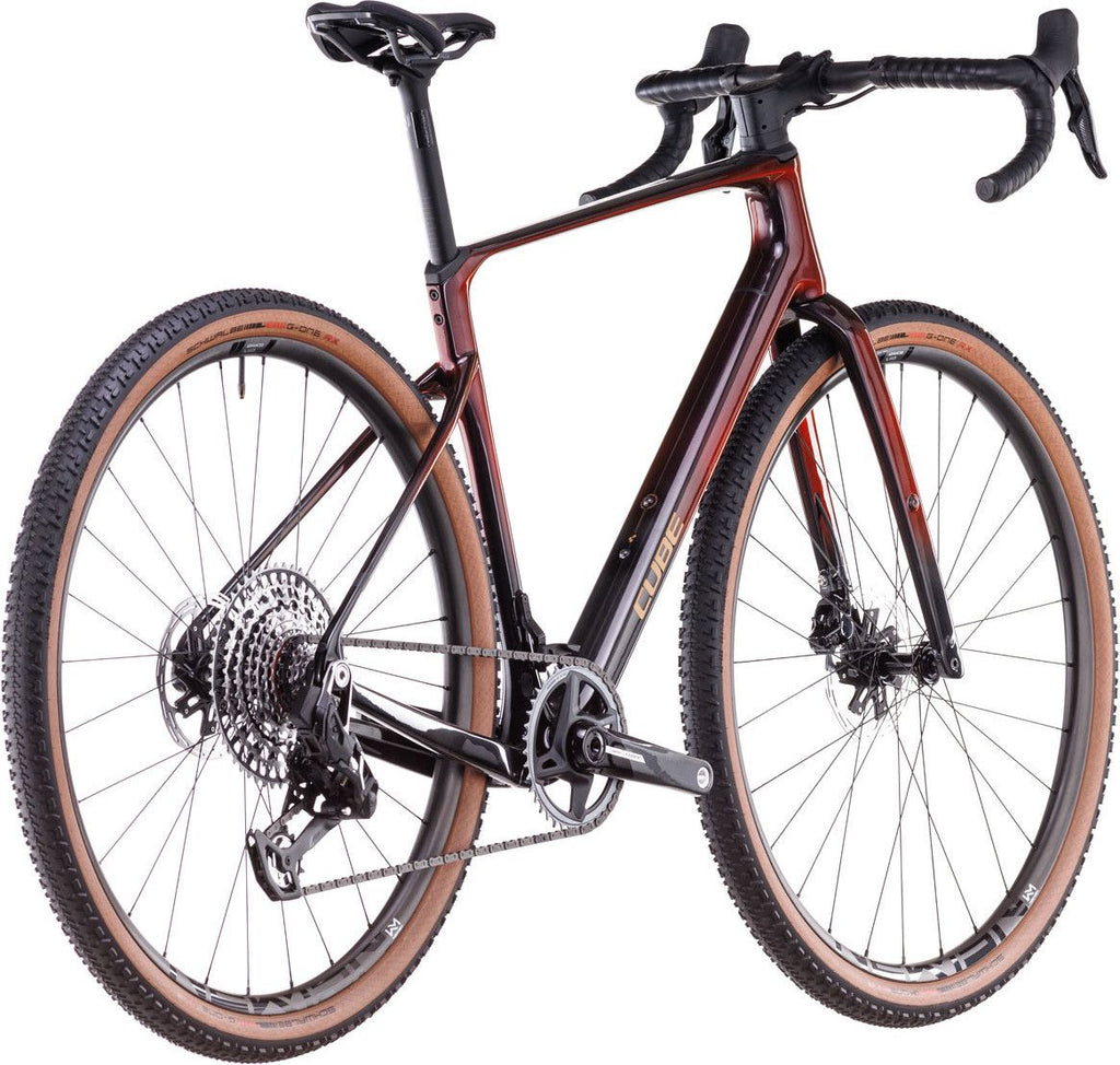 Vélo de Gravel Cube Nuroad C:62 SLX Sram Force eTap AXS/XX SL Eagle AXS 12V 700 mm Orange Violet Solareclipse 2025