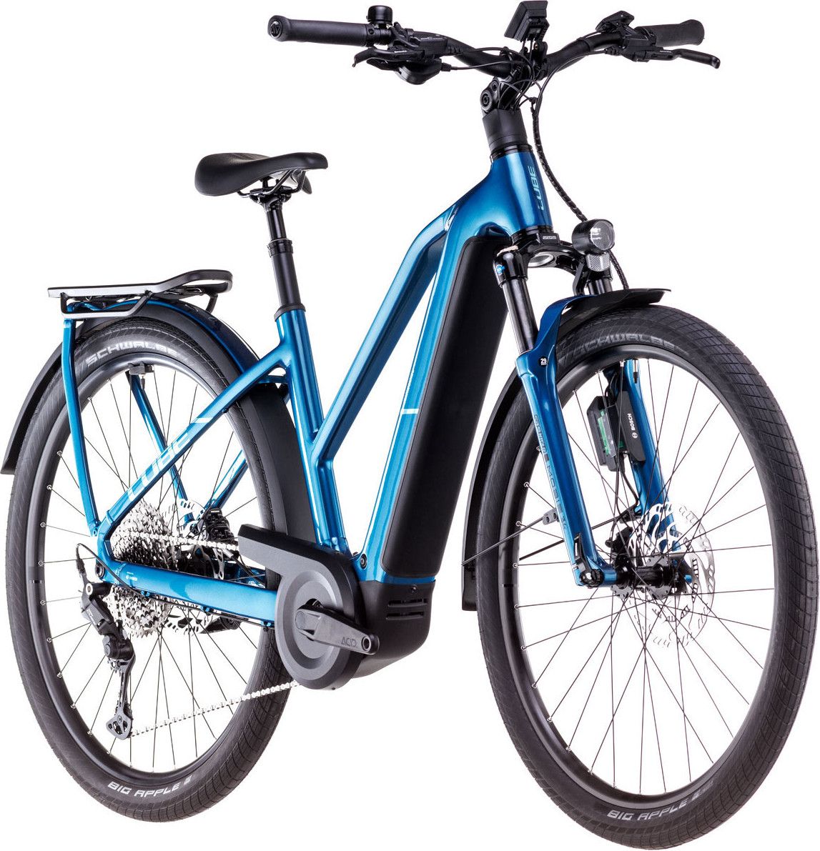 VTC Électrique Cube Kathmandu Hybrid EX 800 Trapeze Shimano Cues 11V 800 Wh 700 mm Bleu Electric 2025