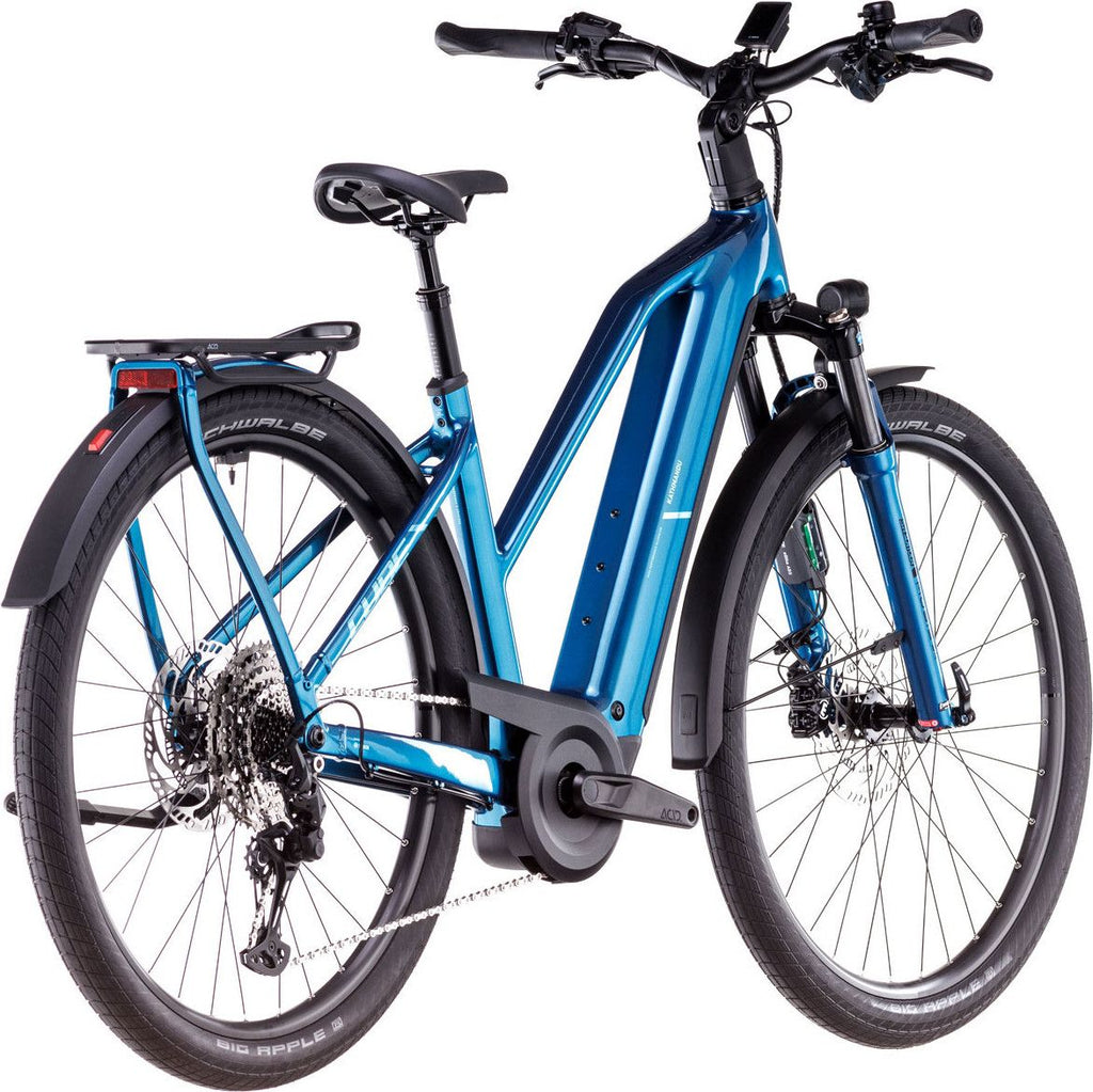 VTC Électrique Cube Kathmandu Hybrid EX 800 Trapeze Shimano Cues 11V 800 Wh 700 mm Bleu Electric 2025