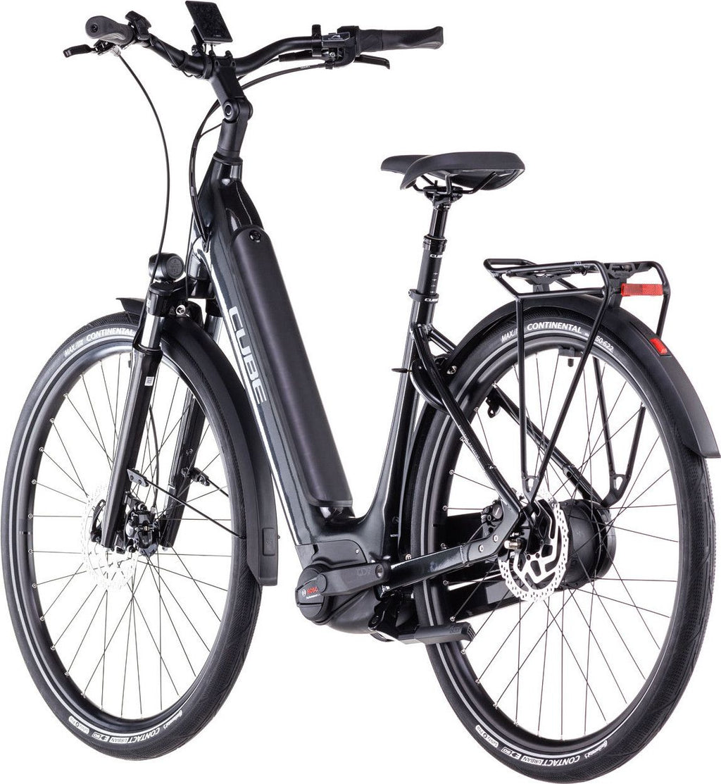 Vélo de Ville Électrique Cube Supreme Hybrid Comfort Pro 625 Easy Entry Enviolo City 625 Wh 700 mm Noir Gris Lunar 2025