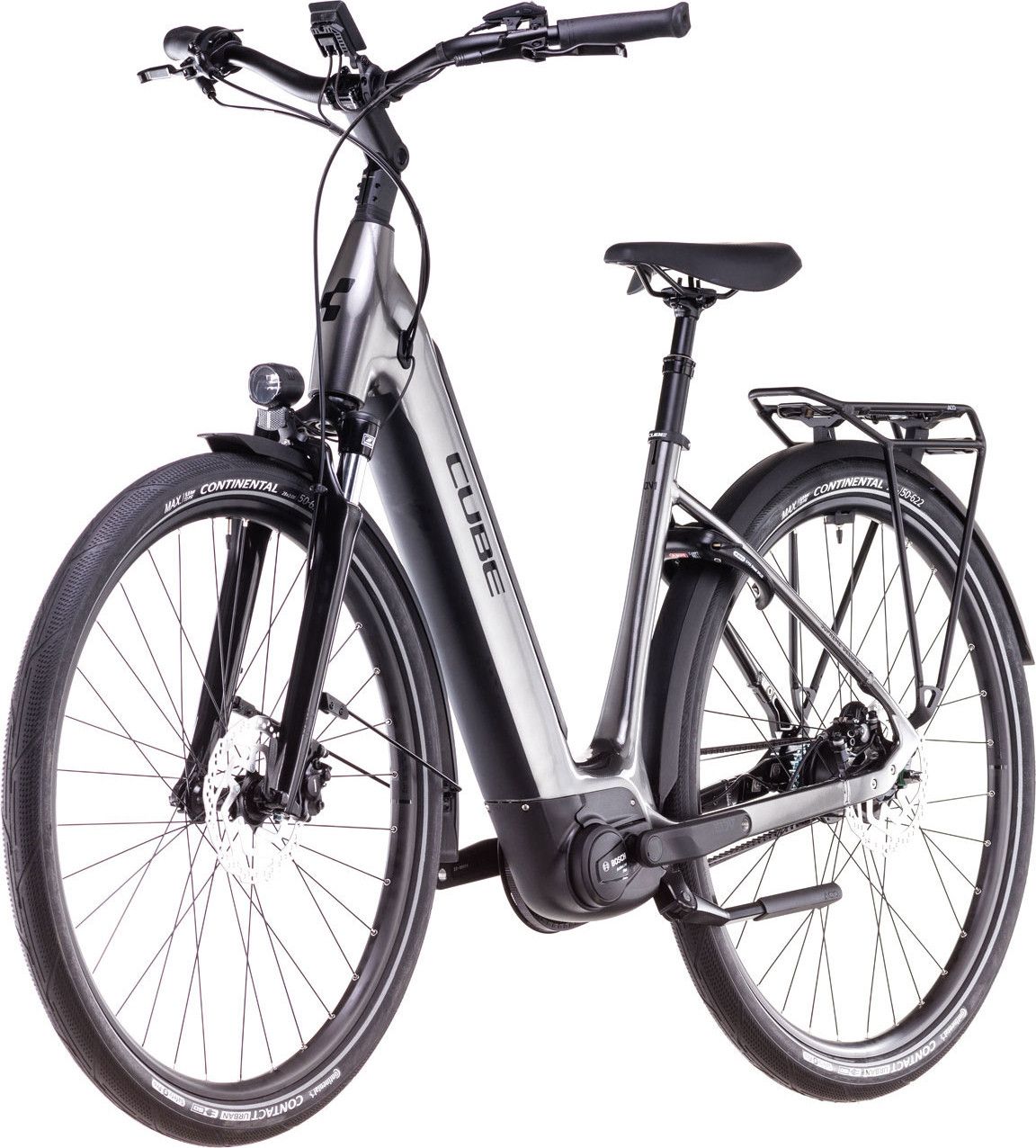 Vélo de Ville Électrique Cube Supreme Hybrid Deluxe One 625 Easy Entry Shimano Nexus 8V Courroie 625 Wh 700 mm Gris Noir Slate 2025