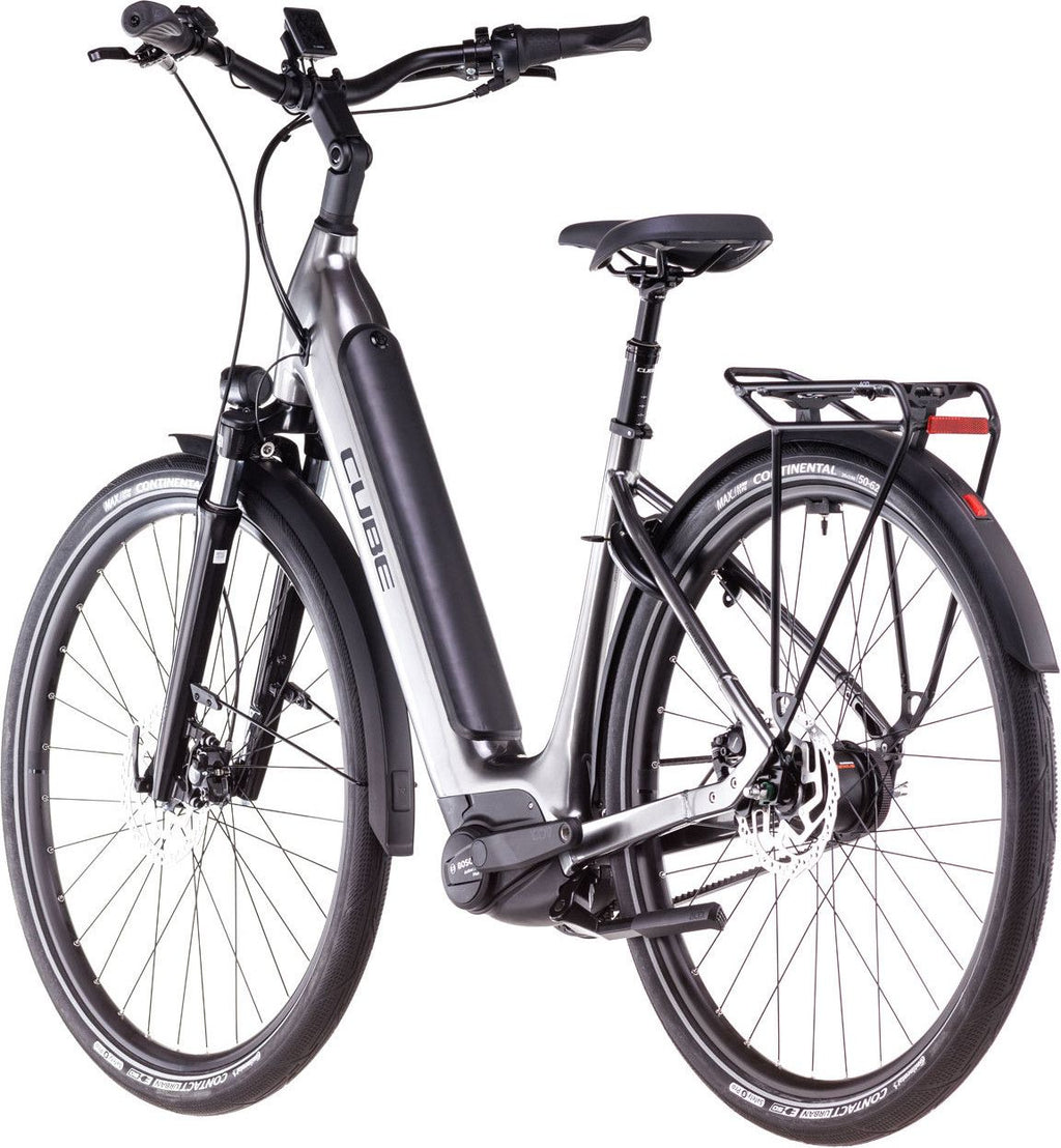 Vélo de Ville Électrique Cube Supreme Hybrid Deluxe One 625 Easy Entry Shimano Nexus 8V Courroie 625 Wh 700 mm Gris Noir Slate 2025