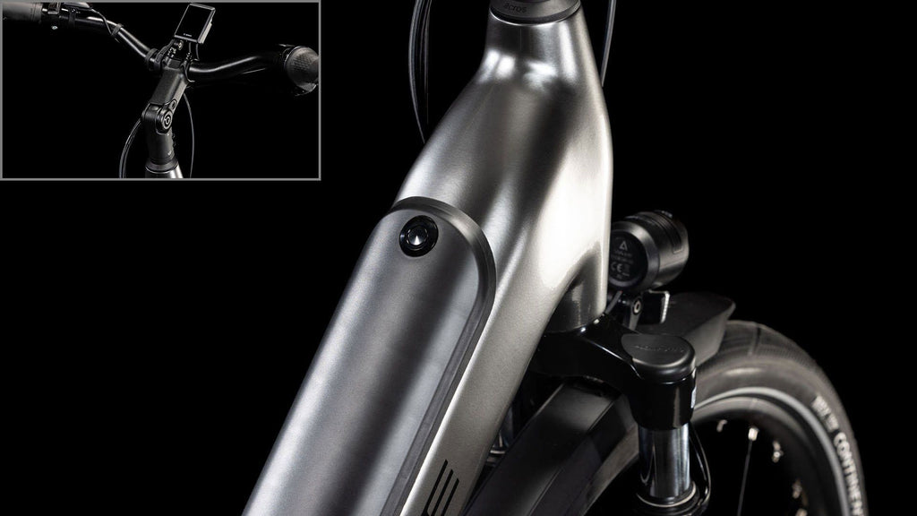 Vélo de Ville Électrique Cube Supreme Hybrid Deluxe One 625 Easy Entry Shimano Nexus 8V Courroie 625 Wh 700 mm Gris Noir Slate 2025