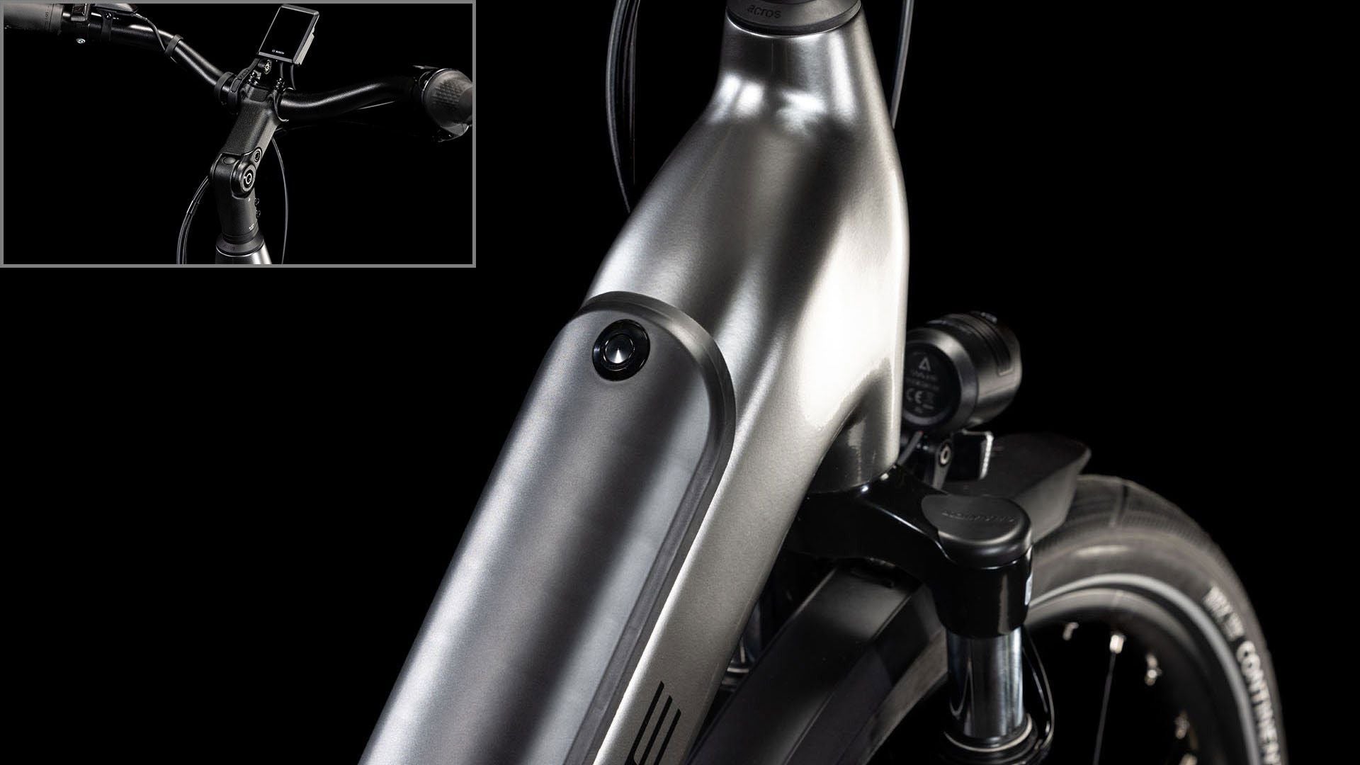 Vélo de Ville Électrique Cube Supreme Hybrid Deluxe One 625 Easy Entry Shimano Nexus 8V Courroie 625 Wh 700 mm Gris Noir Slate 2025
