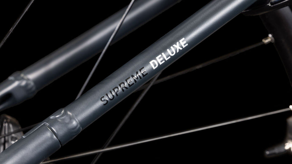 Vélo de Ville Électrique Cube Supreme Hybrid Deluxe Pro 625 Easy Entry Enviolo City Courroie 625 Wh 700 mm Noir Night 2025