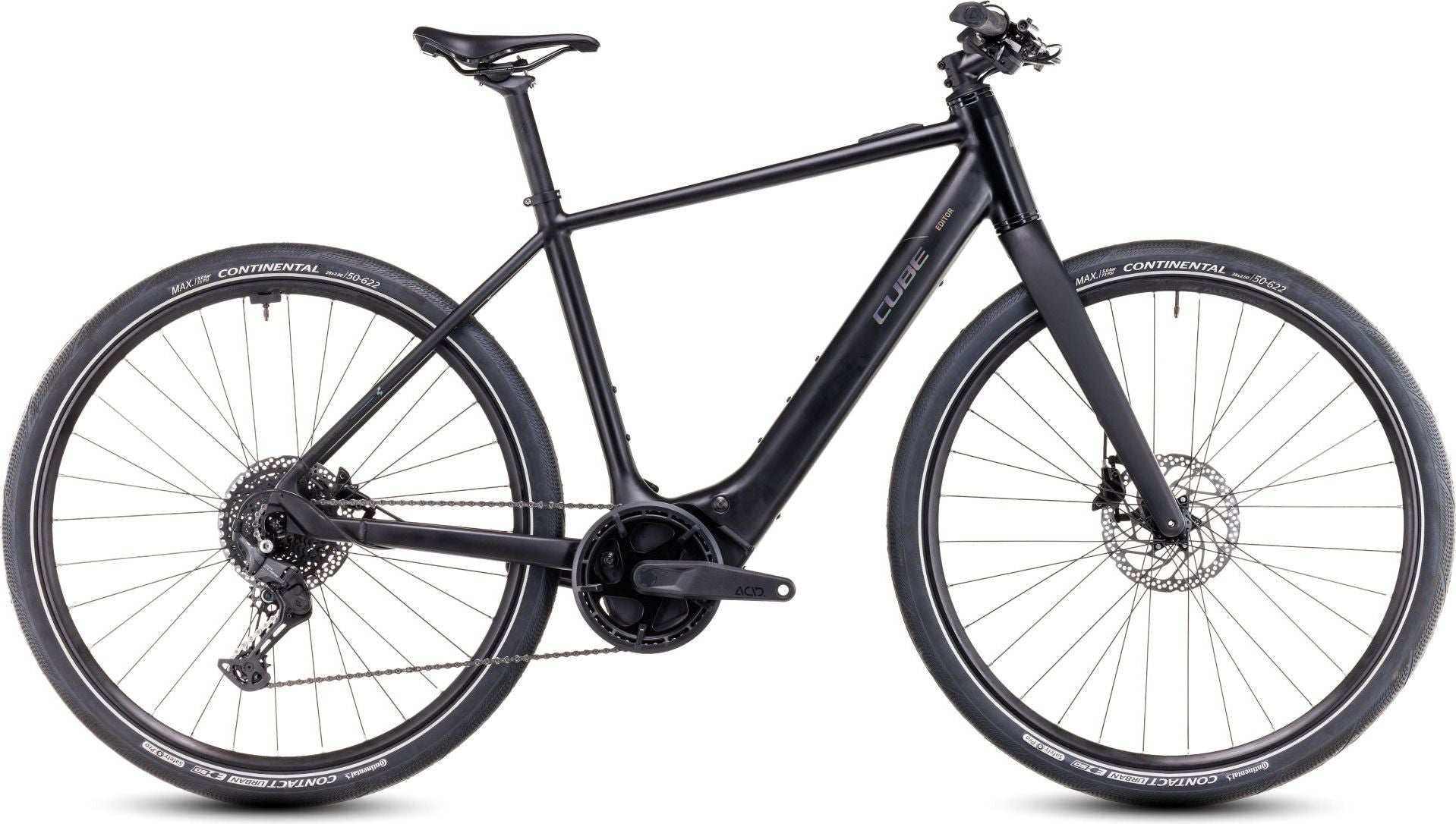 Vélo Fitness Électrique Cube Editor Hybrid Pro 400X Shimano Cues 10V 400 Wh 700 mm Noir Spectral 2025