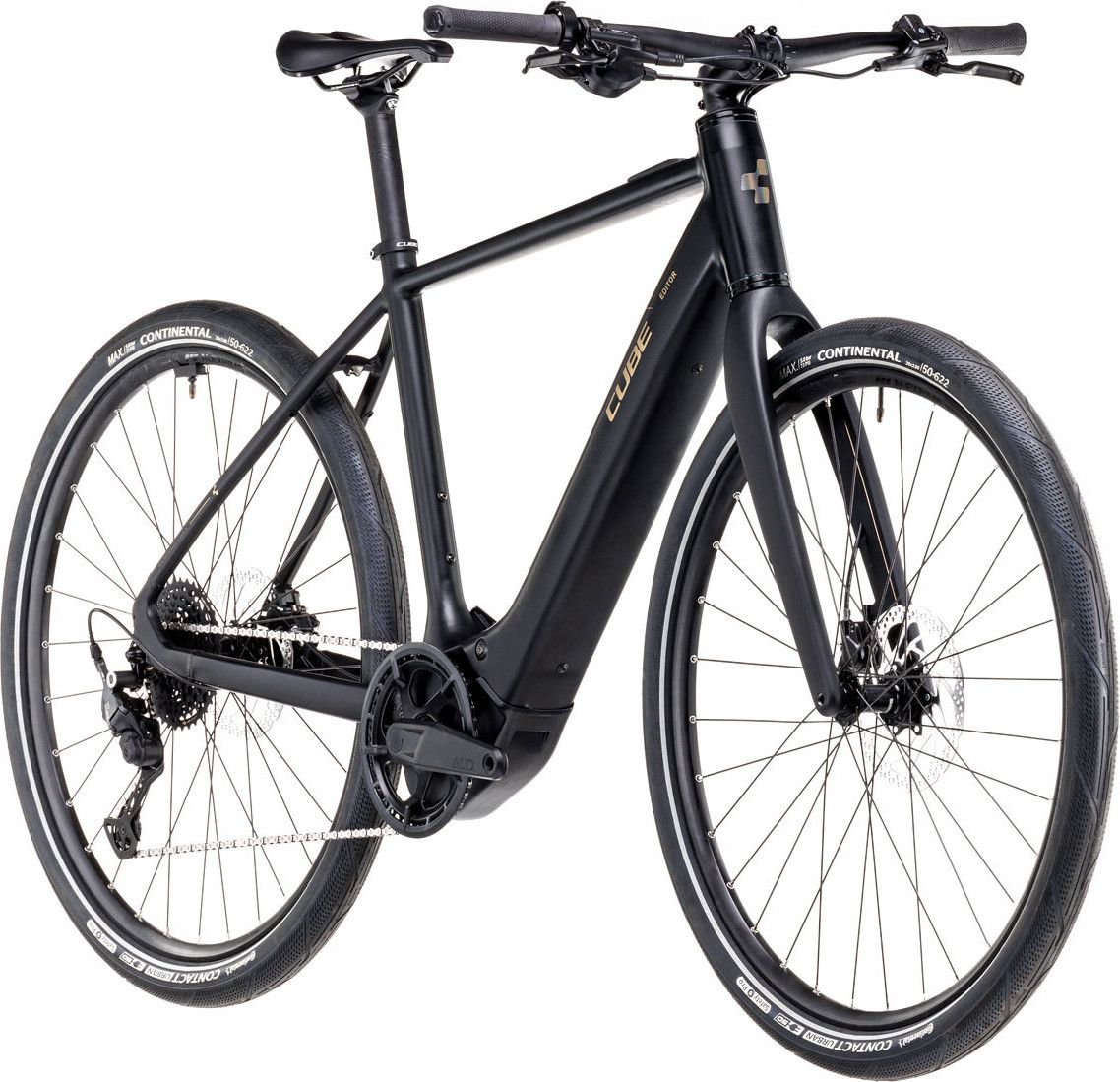 Vélo Fitness Électrique Cube Editor Hybrid Pro 400X Shimano Cues 10V 400 Wh 700 mm Noir Spectral 2025