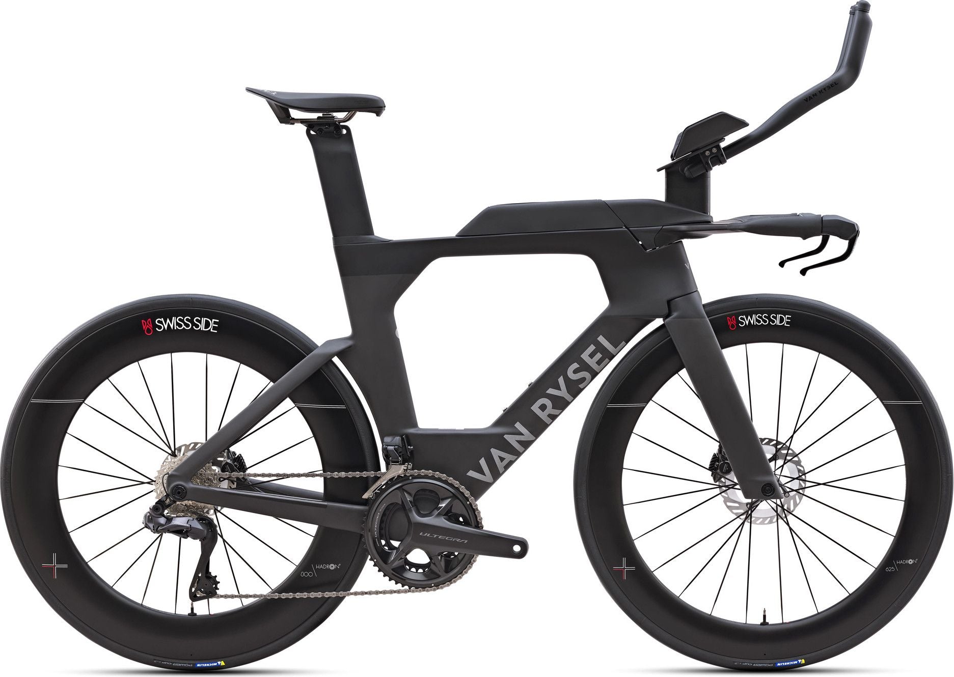 Vélo de Triathlon Van Rysel XCR Tri Shimano Ultegra Di2 12V 700 mm Noir Carbon Raw