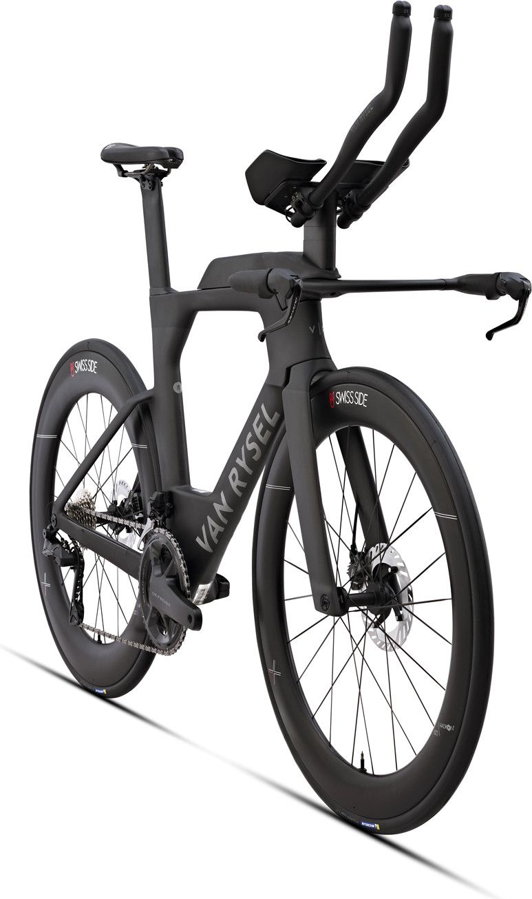 Vélo de Triathlon Van Rysel XCR Tri Shimano Ultegra Di2 12V 700 mm Noir Carbon Raw