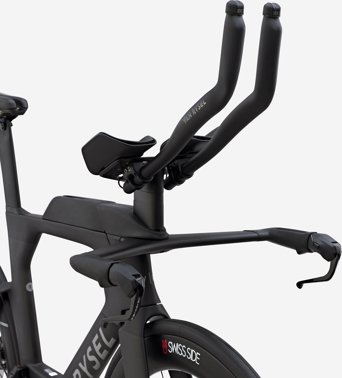 Vélo de Triathlon Van Rysel XCR Tri Shimano Ultegra Di2 12V 700 mm Noir Carbon Raw