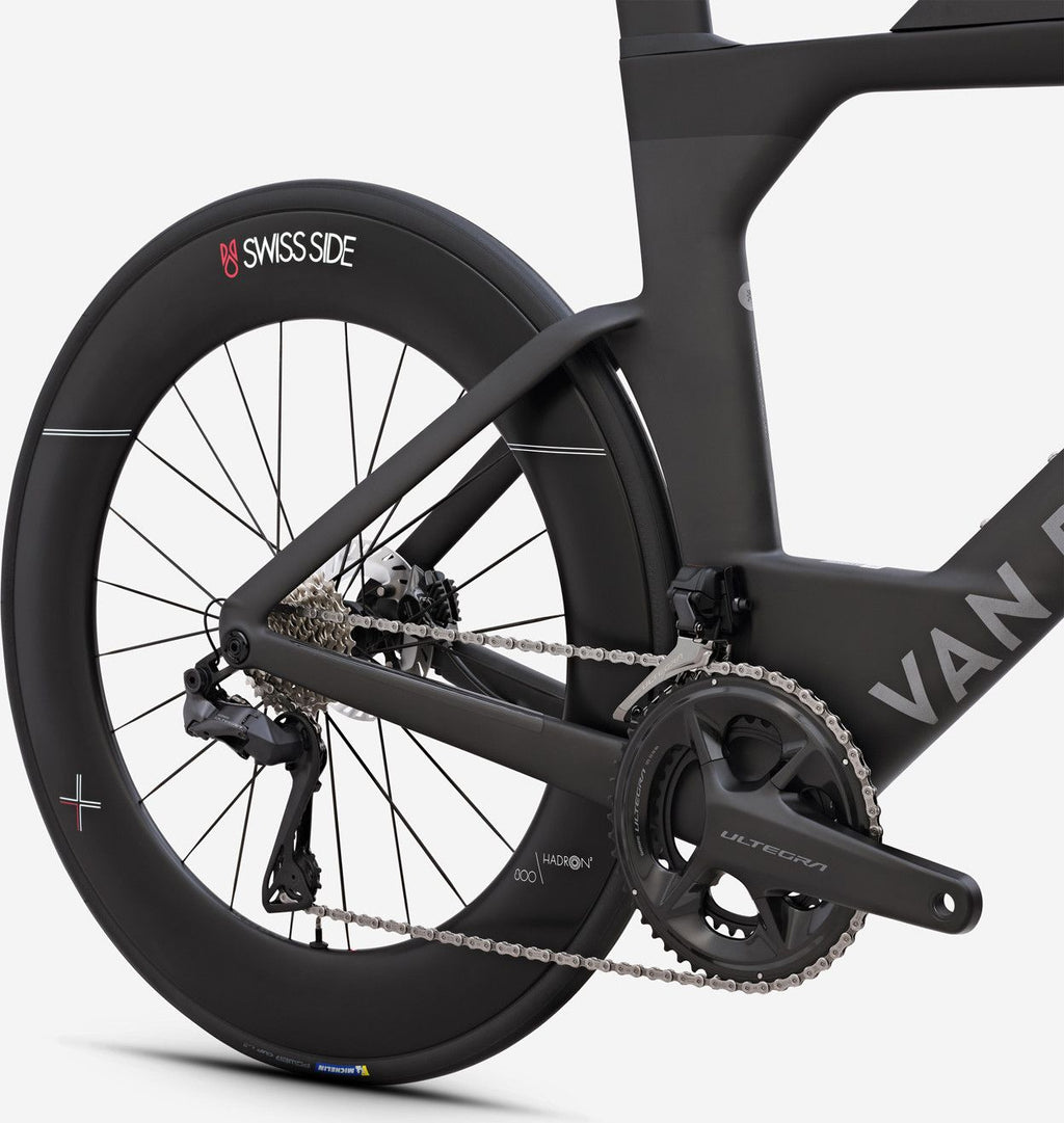 Vélo de Triathlon Van Rysel XCR Tri Shimano Ultegra Di2 12V 700 mm Noir Carbon Raw