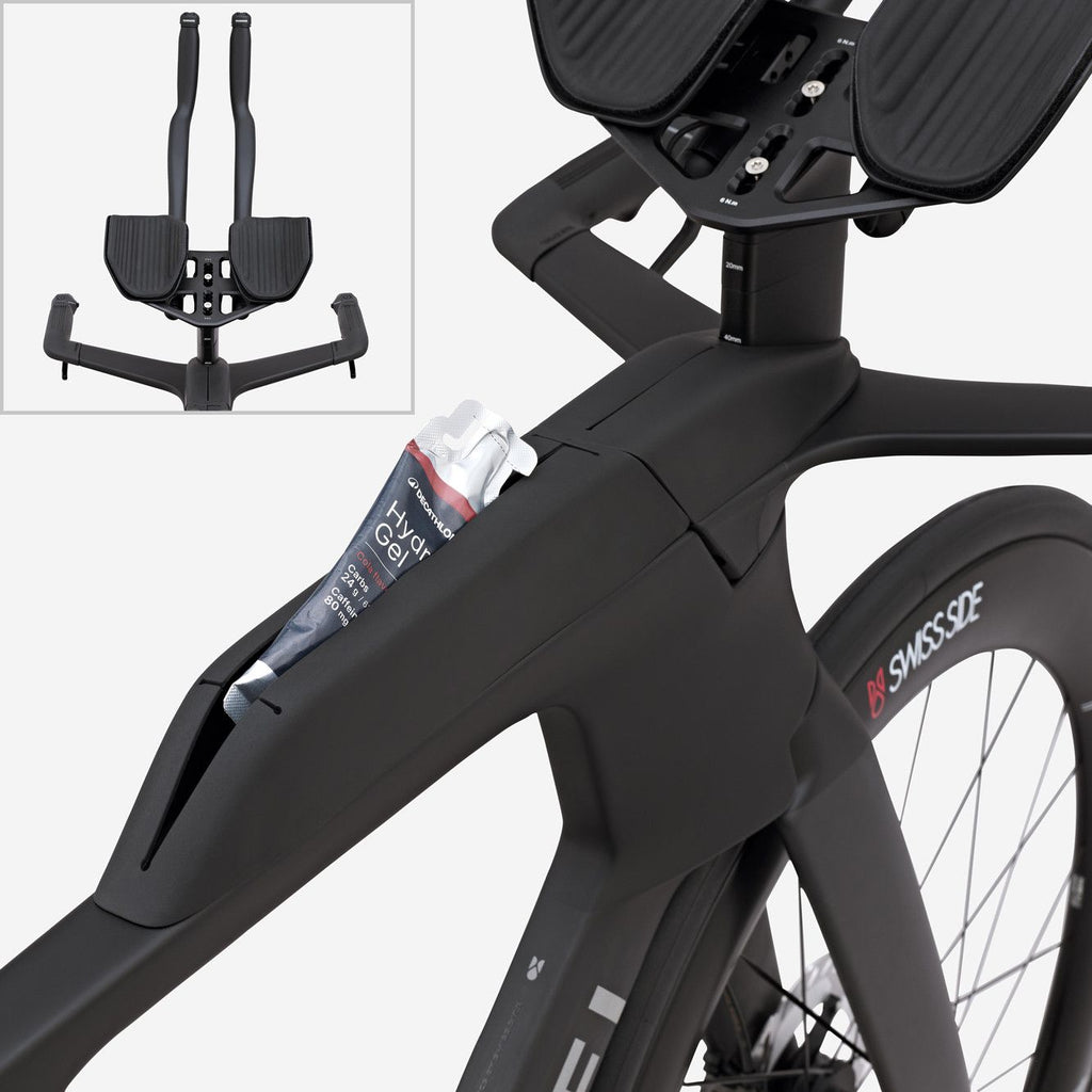 Vélo de Triathlon Van Rysel XCR Tri Shimano Ultegra Di2 12V 700 mm Noir Carbon Raw