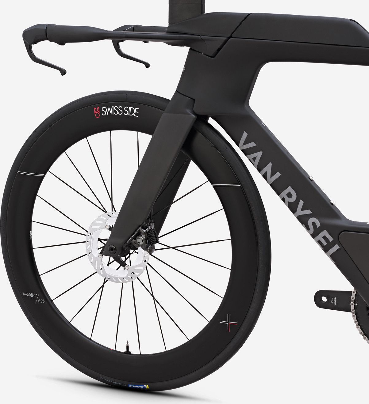 Vélo de Triathlon Van Rysel XCR Tri Shimano Ultegra Di2 12V 700 mm Noir Carbon Raw