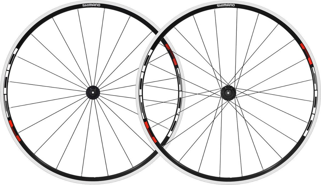 SHIMANO Paire de Roues  R501 Noir/Rouge
